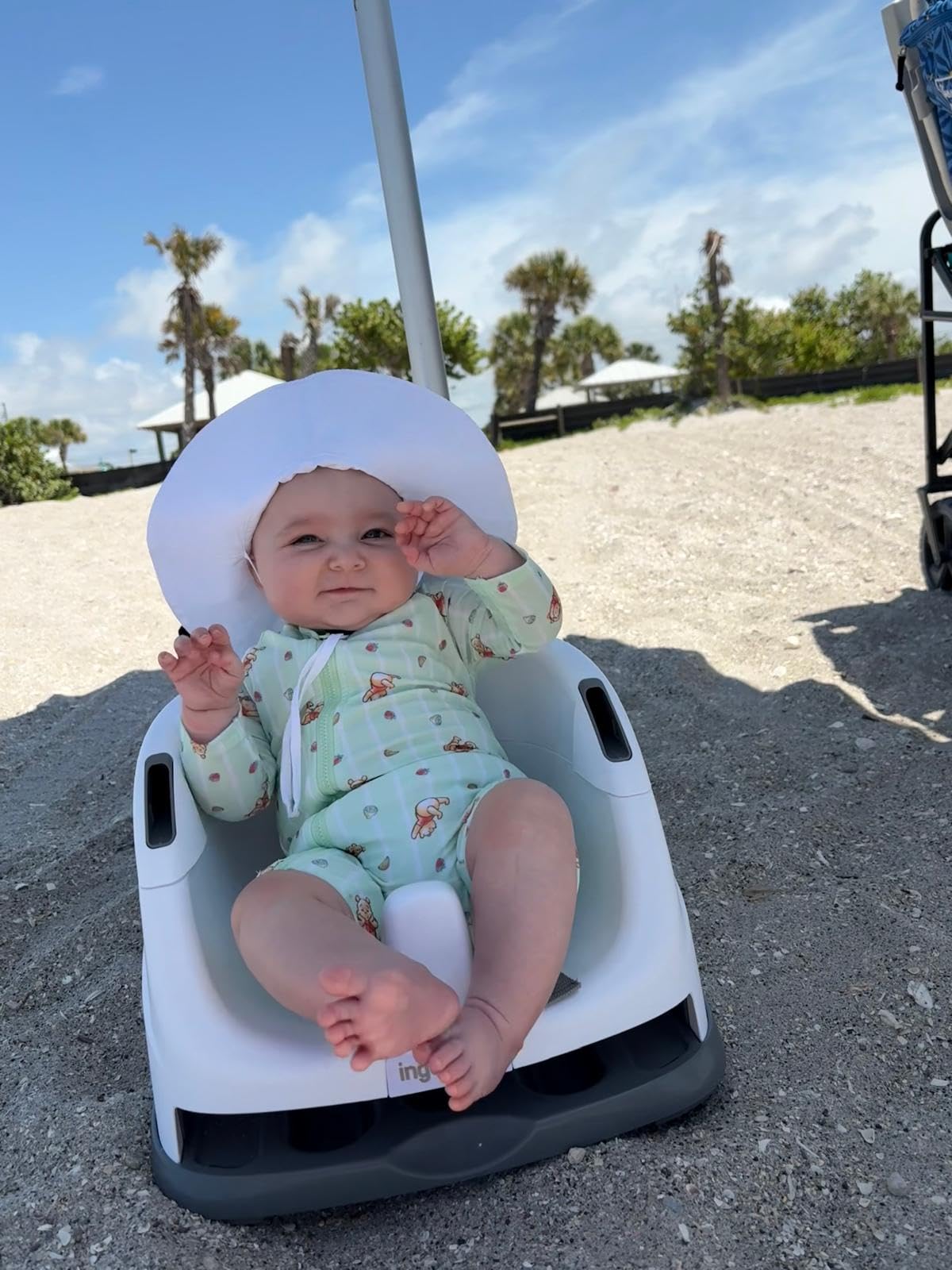 Ingenuity Baby Base 2-in-1 Booster Feeding and Floor Seat with Self-Storing Tray - Mist customer photo 2