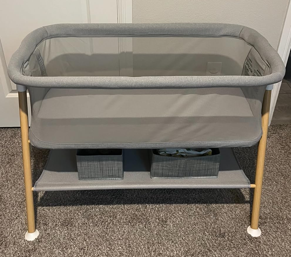 Newton Baby Bassinet & Bedside Sleeper, Breathable, Washable, Grey customer photo 1