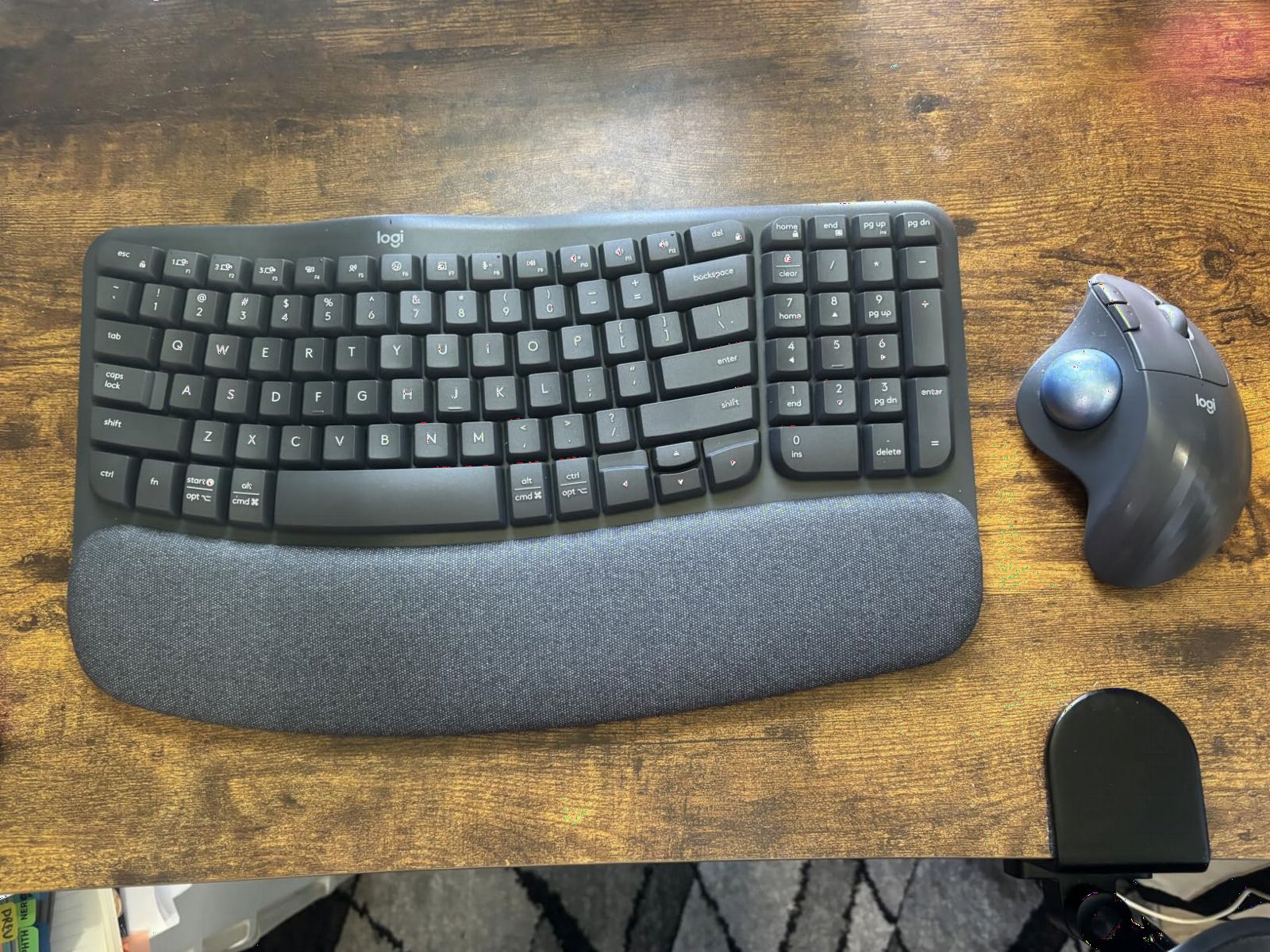 Logitech Wave Keys Ergonomic Wireless Keyboard with Palm Rest - Graphite customer photo 1
