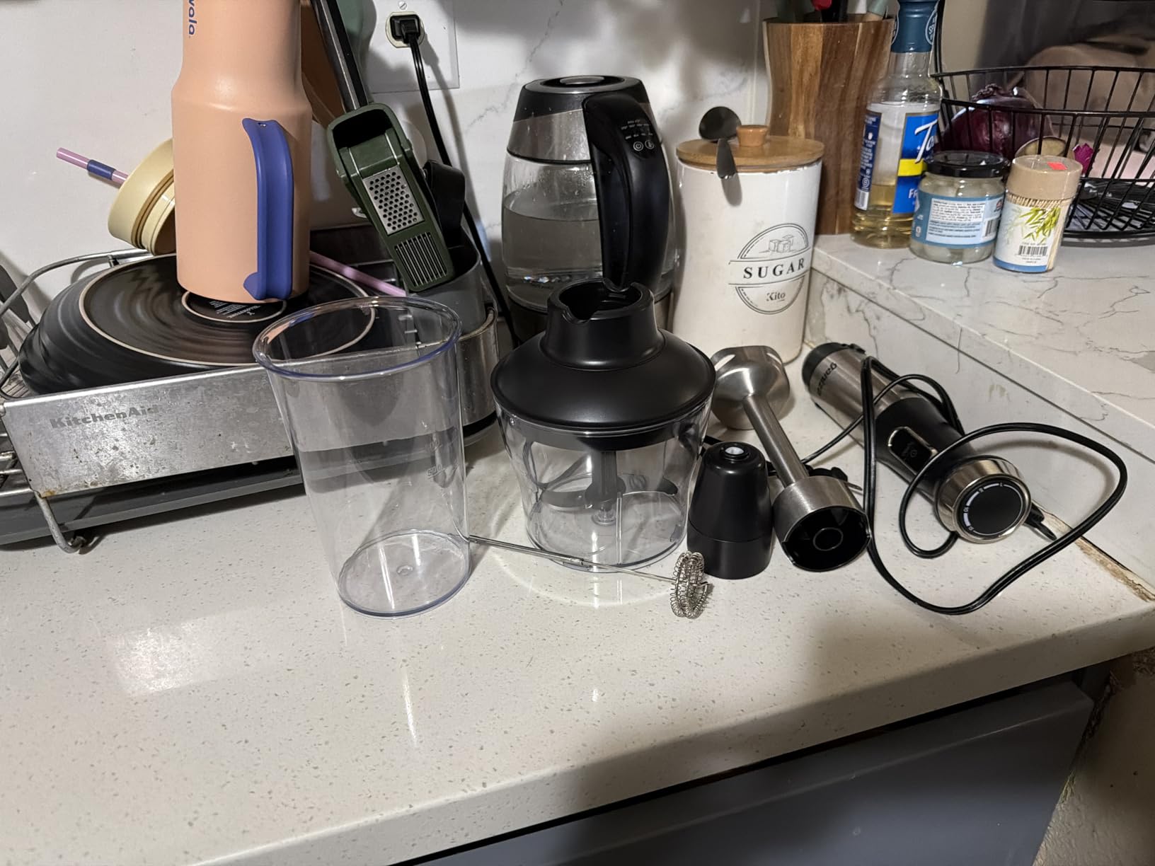 Ganiza Immersion Blender 5 in 1 Hand Blender Max 1000W Heavy Duty Motor | 16 Speed Mode Handheld Blender, Stainless Steel Blade With 800ml Mixing Beaker, 600ml Chopper, Whisk and Milk Frother customer photo 1