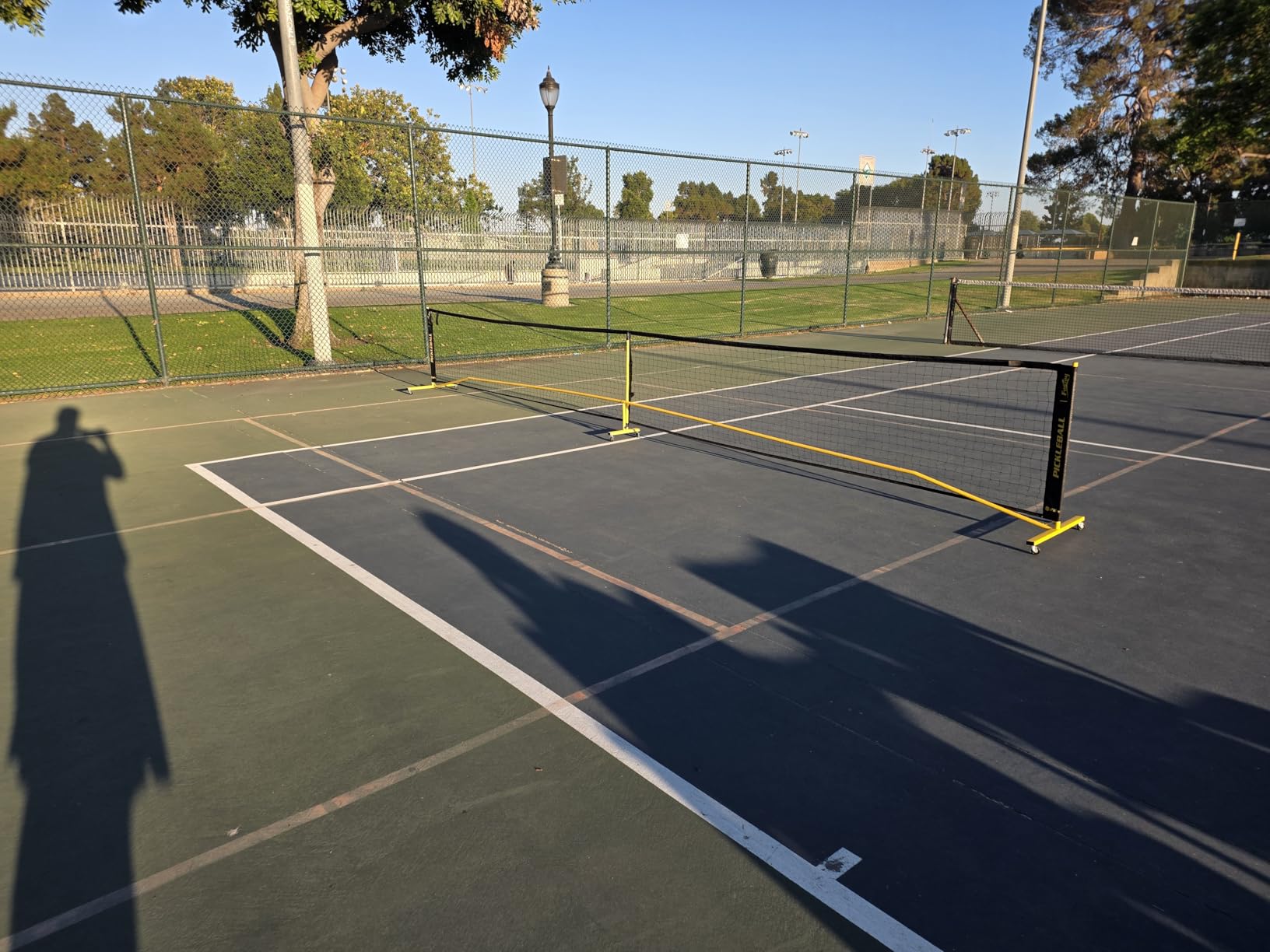 Fostoy Portable Pickleball Net Set with Wheels, 22 FT & Half Court 11 FT | Pickle Ball Net System, Steady Metal Frame with Carry Bag for Backyards, Driveways, and Garages customer photo 1