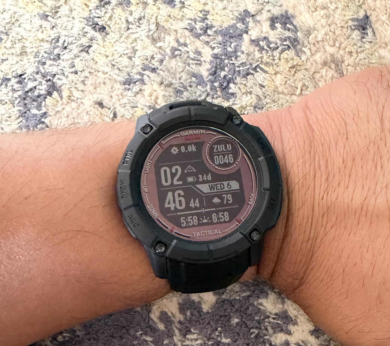 Garmin Instinct 2X Solar - Tactical Edition, Rugged GPS Smartwatch, Built-in Flashlight, Ballistics Calculator, Solar Charging Capability, Black customer photo 2