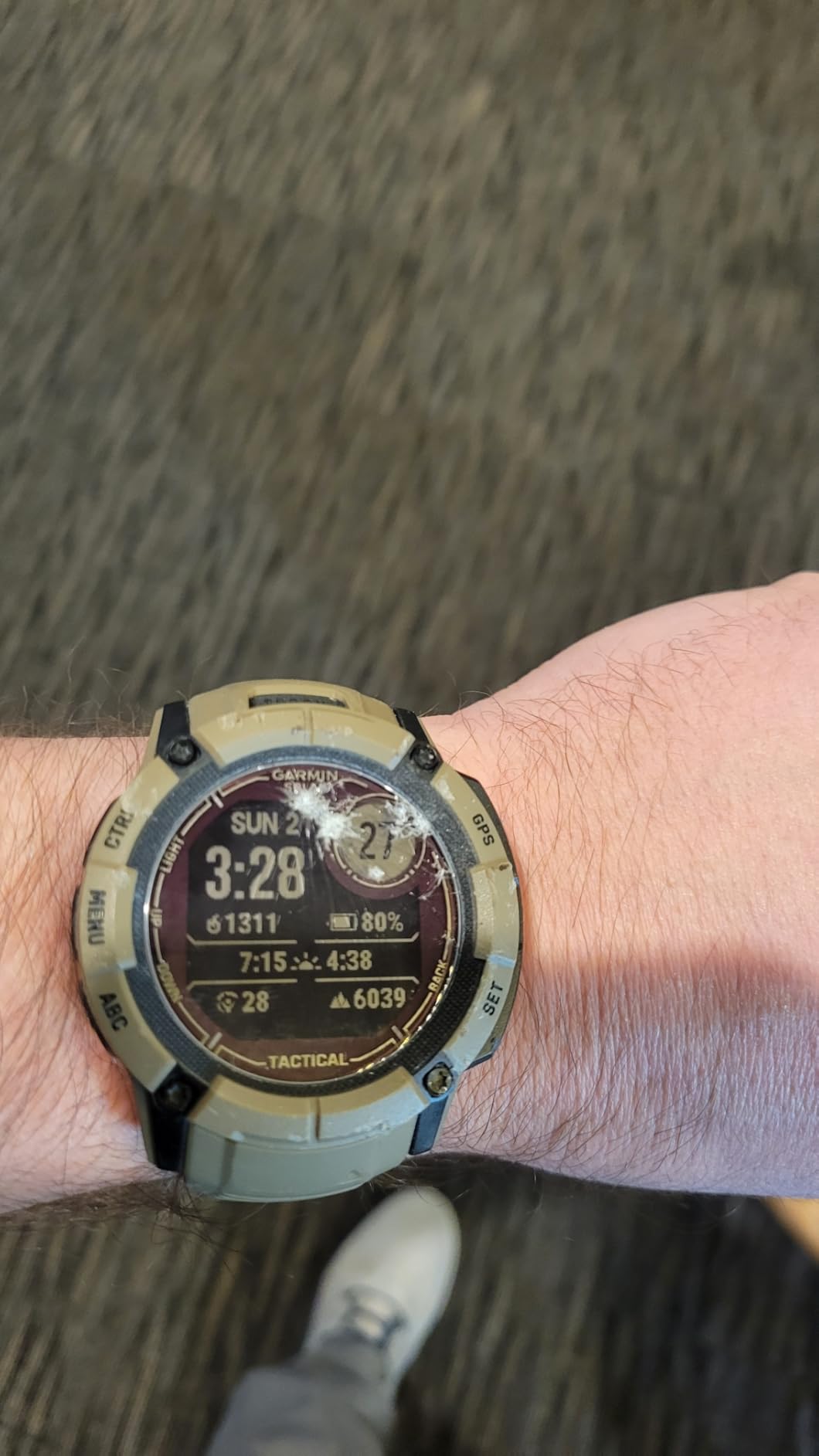 Garmin Instinct 2X Solar - Tactical Edition, Rugged GPS Smartwatch, Built-in Flashlight, Ballistics Calculator, Solar Charging Capability, Coyote Tan customer photo 2