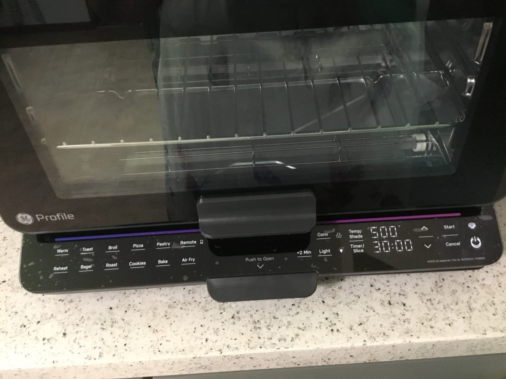 GE Profile Smart Oven with No Preheat, 11-in-1 Countertop Oven including Air Fry, Warm, Toast, Broil, Roast, Pastry, Reheat, and more, WiFi and Smart Connected, Black customer photo 2