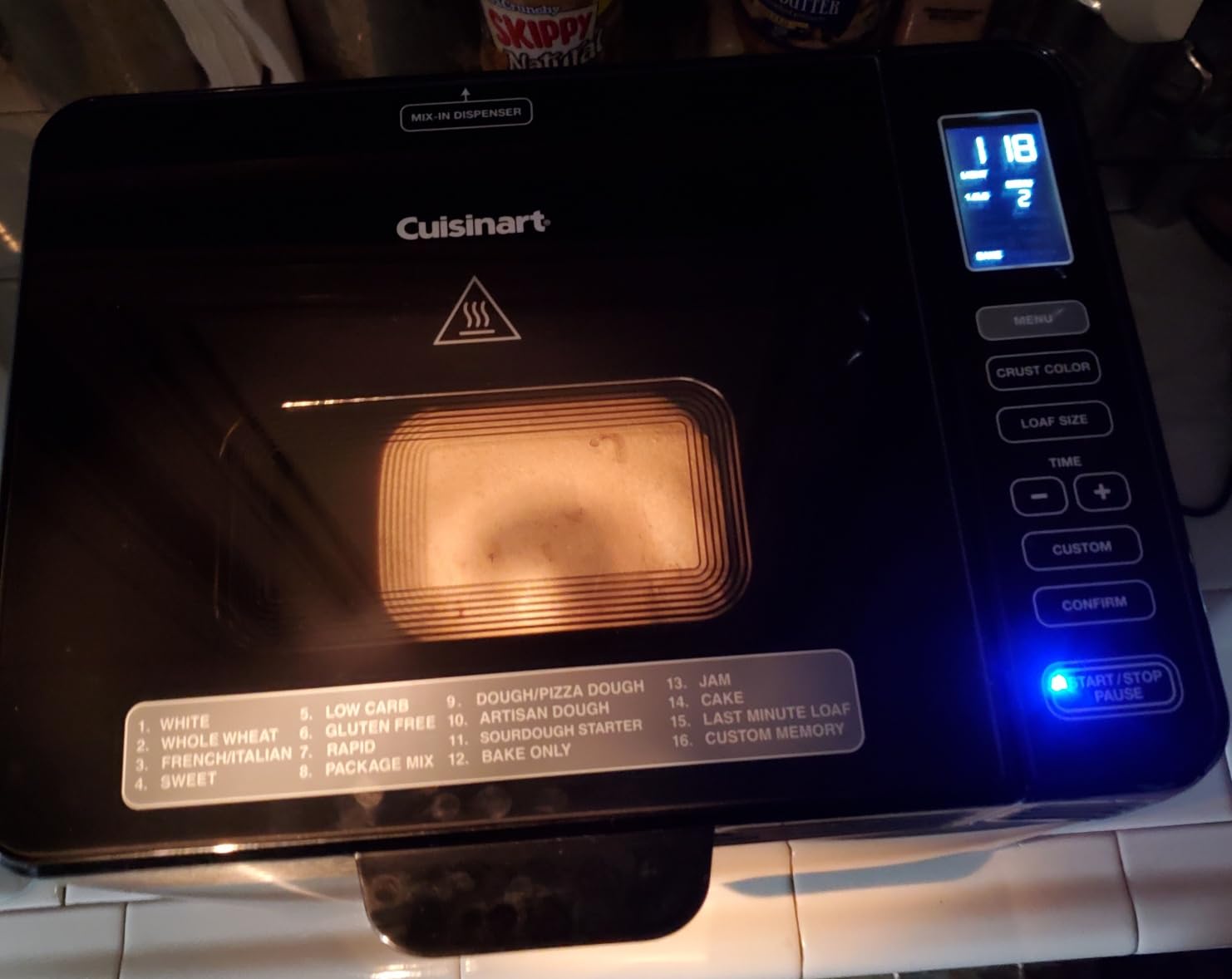 Cuisinart Bread Maker Machine, 16 Menu Programs, Stainless Steel, 2-Lb Loaf | Bread machine with 16 menu options, 3 loaf sizes up to 2 lbs, 3 crust colors, convection baking & measuring cup hook, CBK-210 customer photo 1