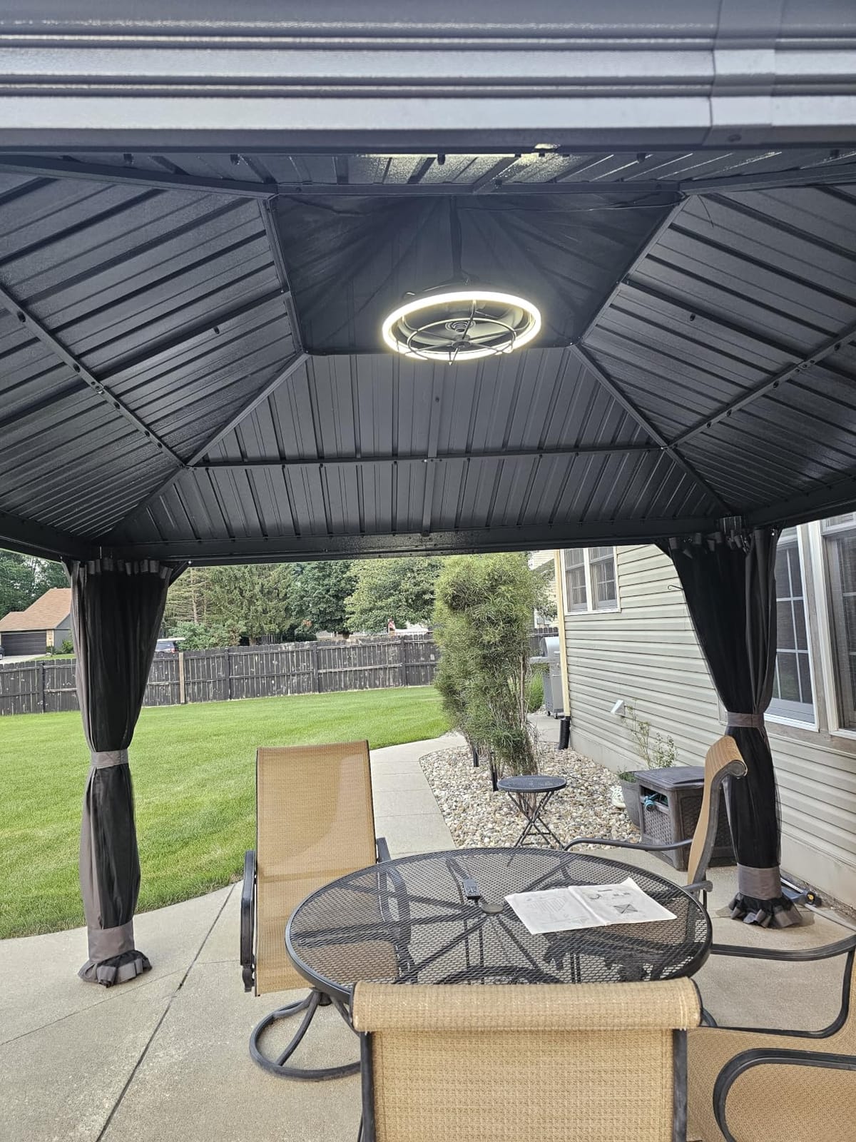 Domi 10'X12' Metal Outdoor Gazebo, Hardtop Gazebos for Patio, Backyard customer photo 1
