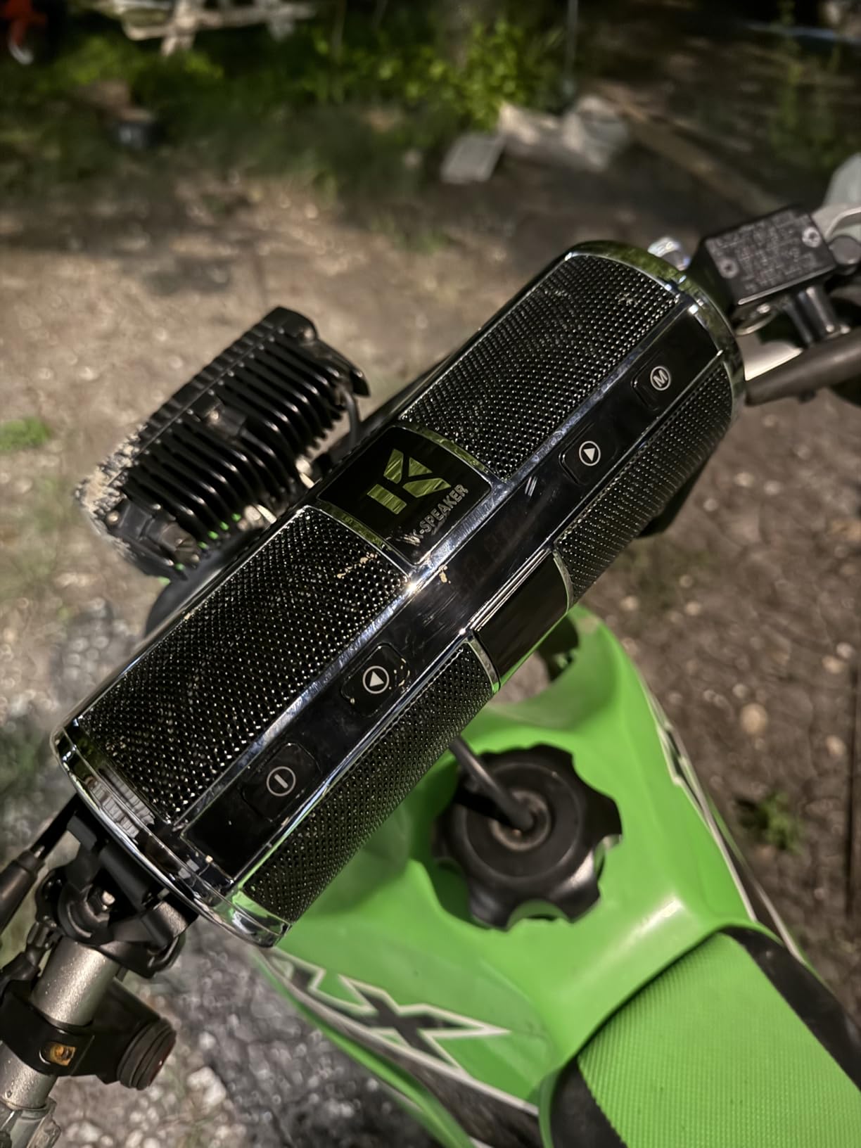 KSPEAKER Motorcycle Speakers Bluetooth Waterproof Radio Audio System Built-in Amplifier, Great for ATV, Scooter Bike, 12 Volt Vehicle, 3 Inch Metal Mp3 Player, K2ch customer photo 2