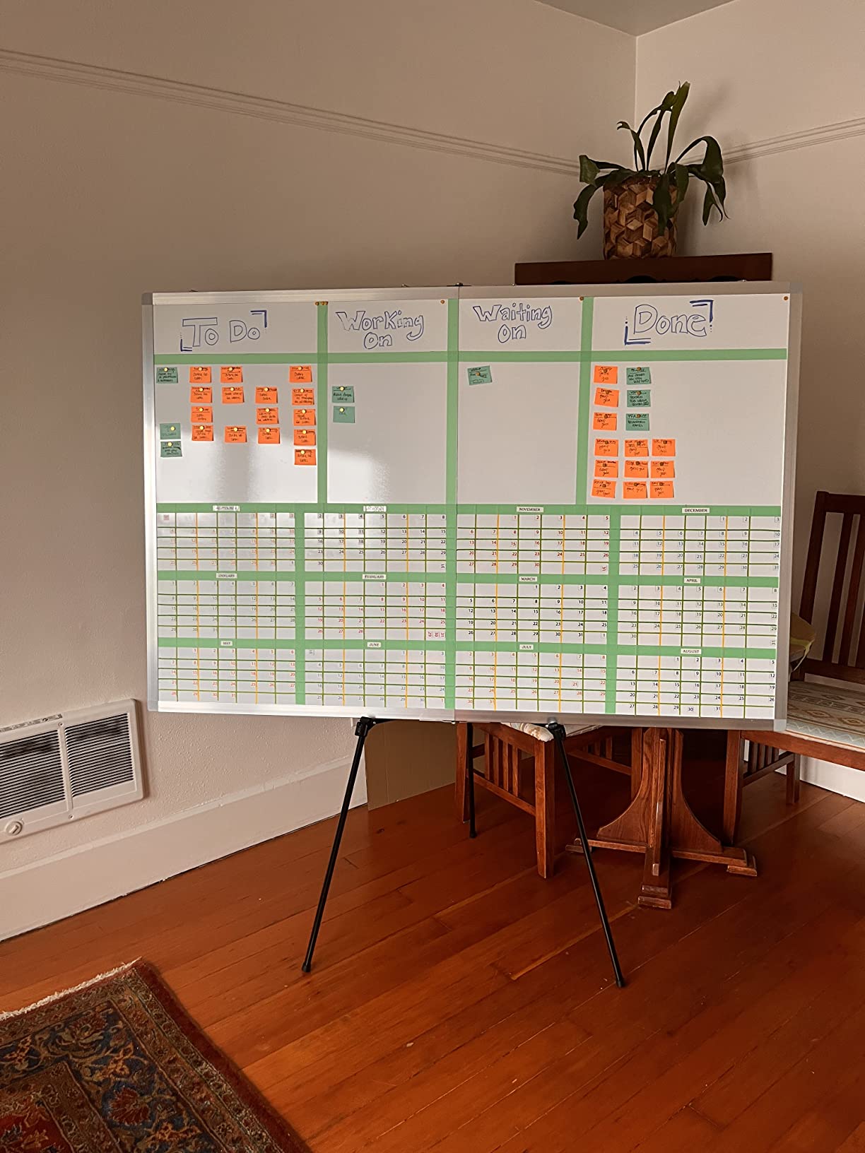 Maxtek White Board Dry Erase 72x48, Large Magnetic Whiteboard Wall Mounted | 6'x4' Foldable Aluminum Presentation Wall-Mounted Marker Board with a Long Pen Tray for School, Classroom, Office, and Home customer photo 1