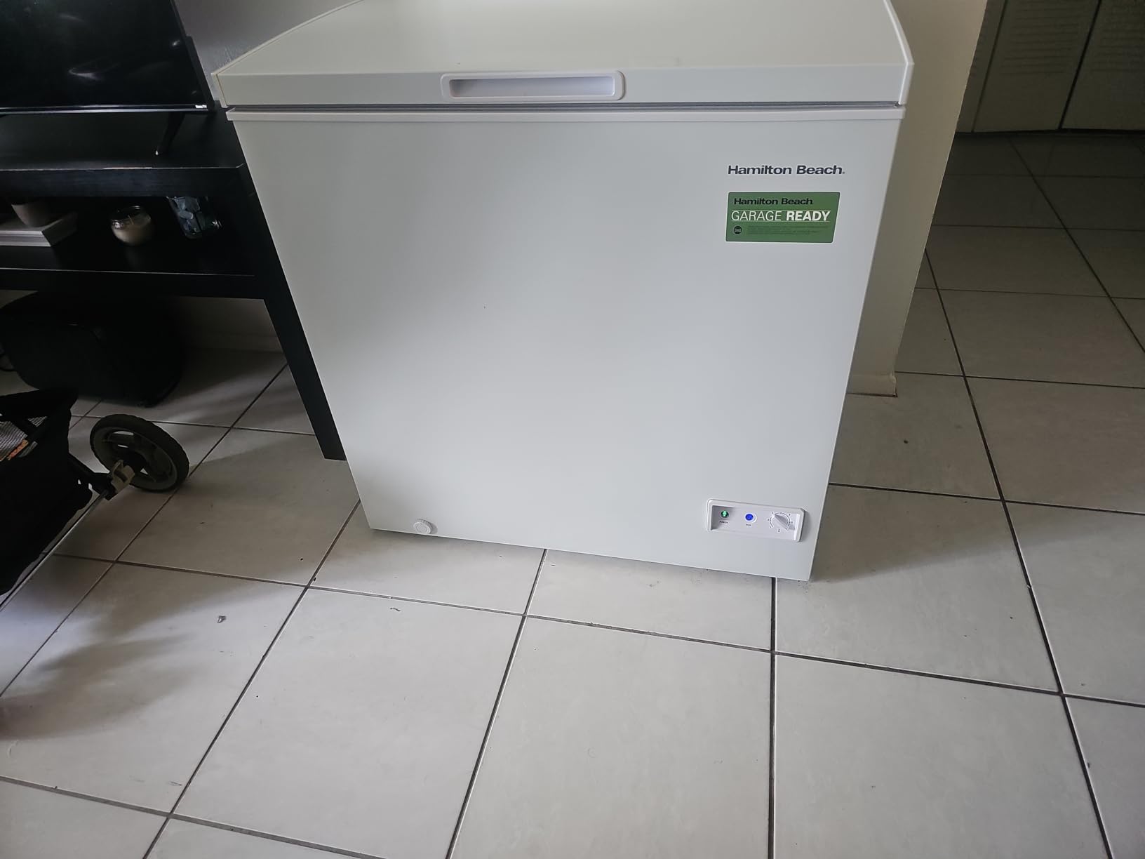 14 cu ft Chest Freezer - White, Large Storage for Families, Space-Saving Flat Back, Front Drain, Garage Ready - By Hamilton Beach customer photo 1