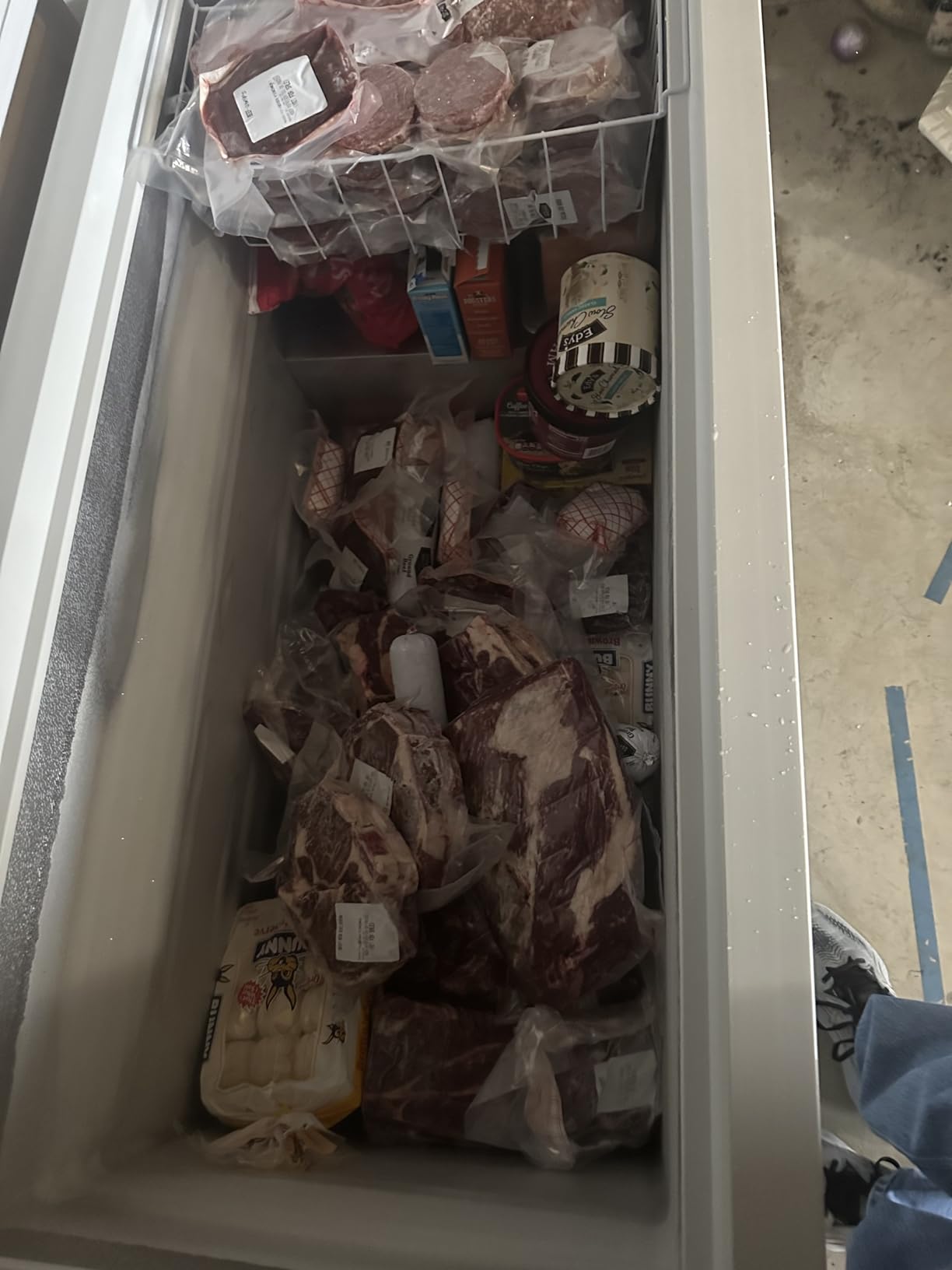 14 cu ft Chest Freezer - White, Large Storage for Families, Space-Saving Flat Back, Front Drain, Garage Ready - By Hamilton Beach customer photo 2