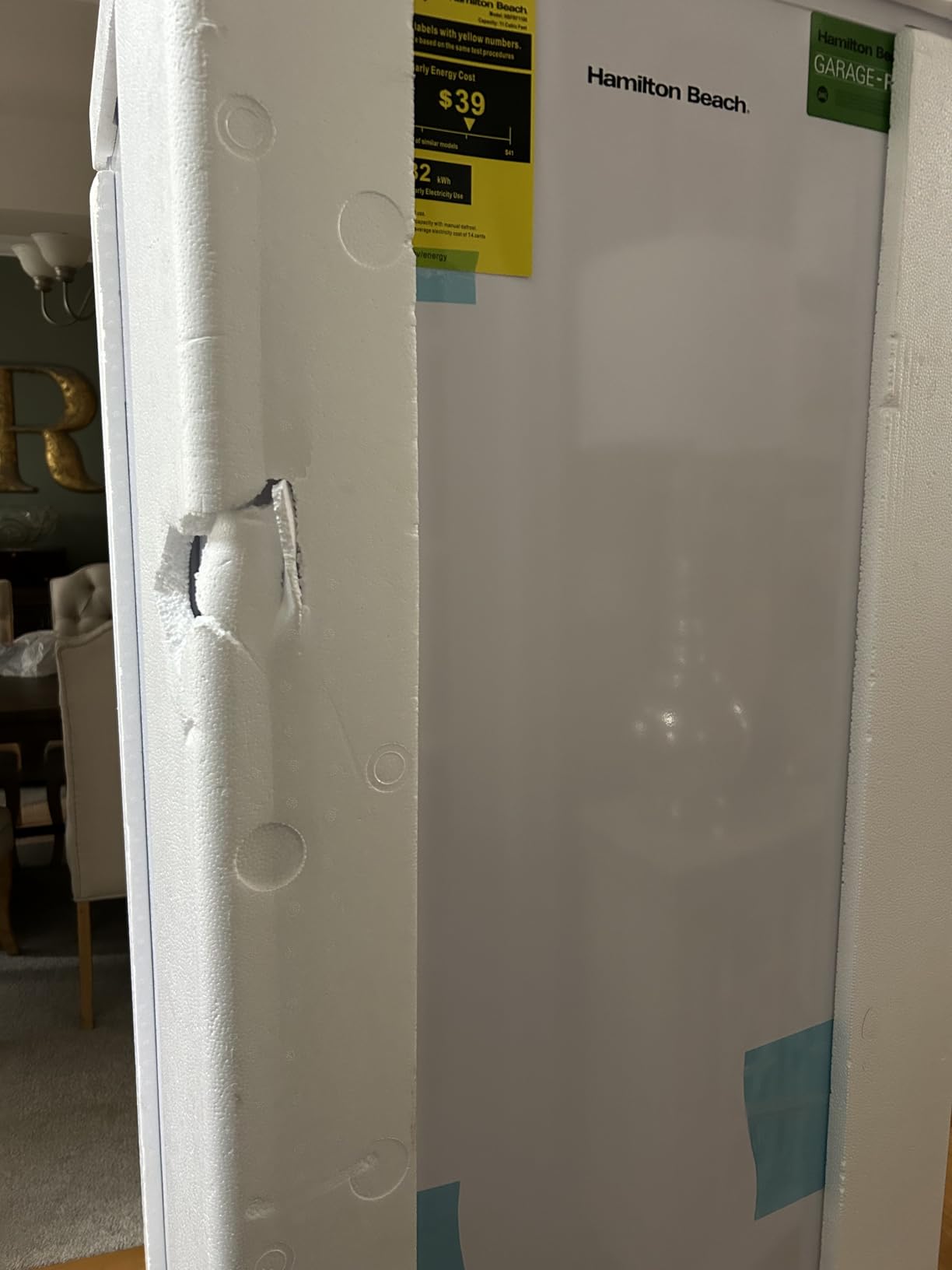 Hamilton Beach Upright Freezer, Deep Freeze, Stainless Steel, 11 cu. ft. customer photo 2