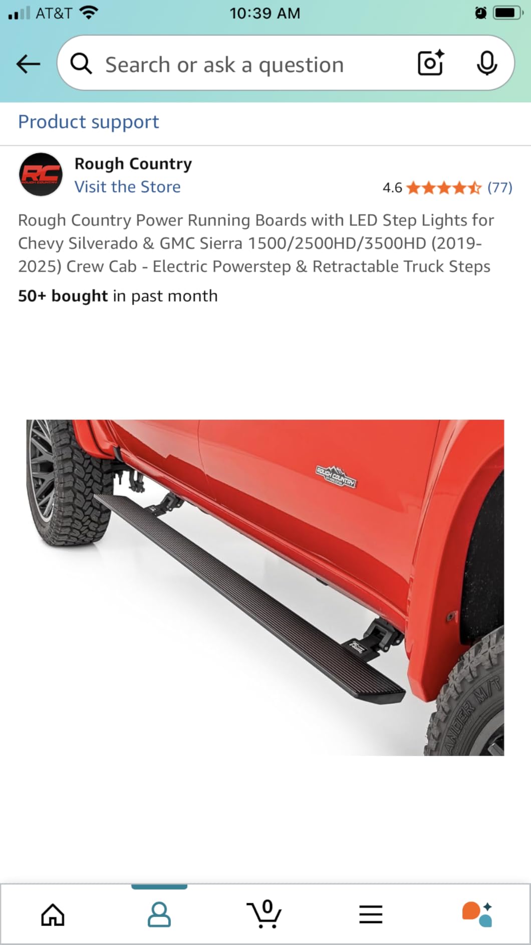Rough Country Power Running Boards for Chevy Silverado & GMC Sierra 1500/2500HD/3500HD (2019-2026) Crew Cab - Dual-Motor Electric Retractable Side Steps with LED Truck Step Lights customer photo 2