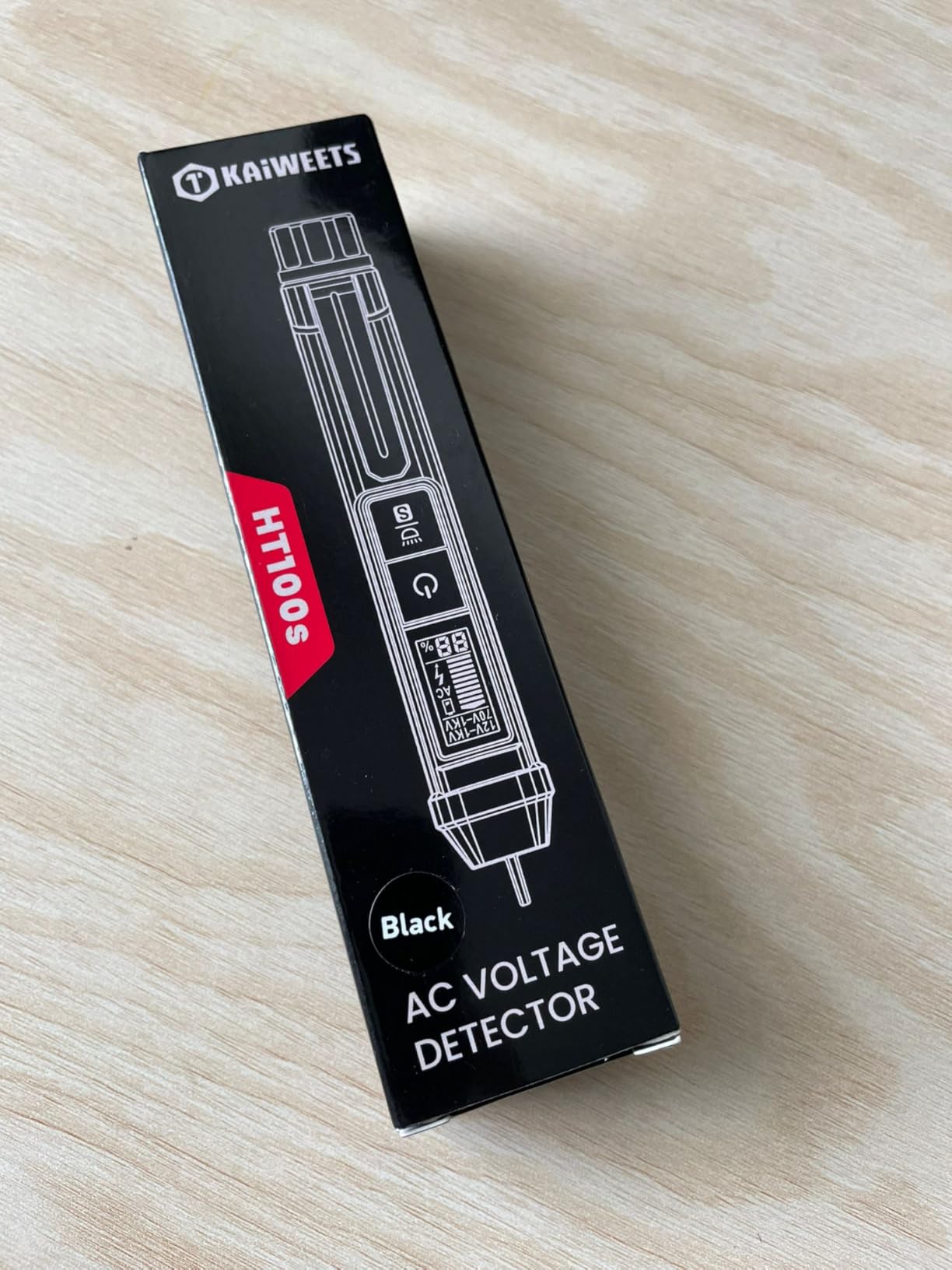 KAIWEETS Voltage Tester/Non-Contact Voltage Tester with Signal Percentage, Dual Range AC 12V/70V-1000V, Live/Null Wire Tester, Electrical Tester with LCD Display, Buzzer Alarm, Wire Breakpoint Finder customer photo 1