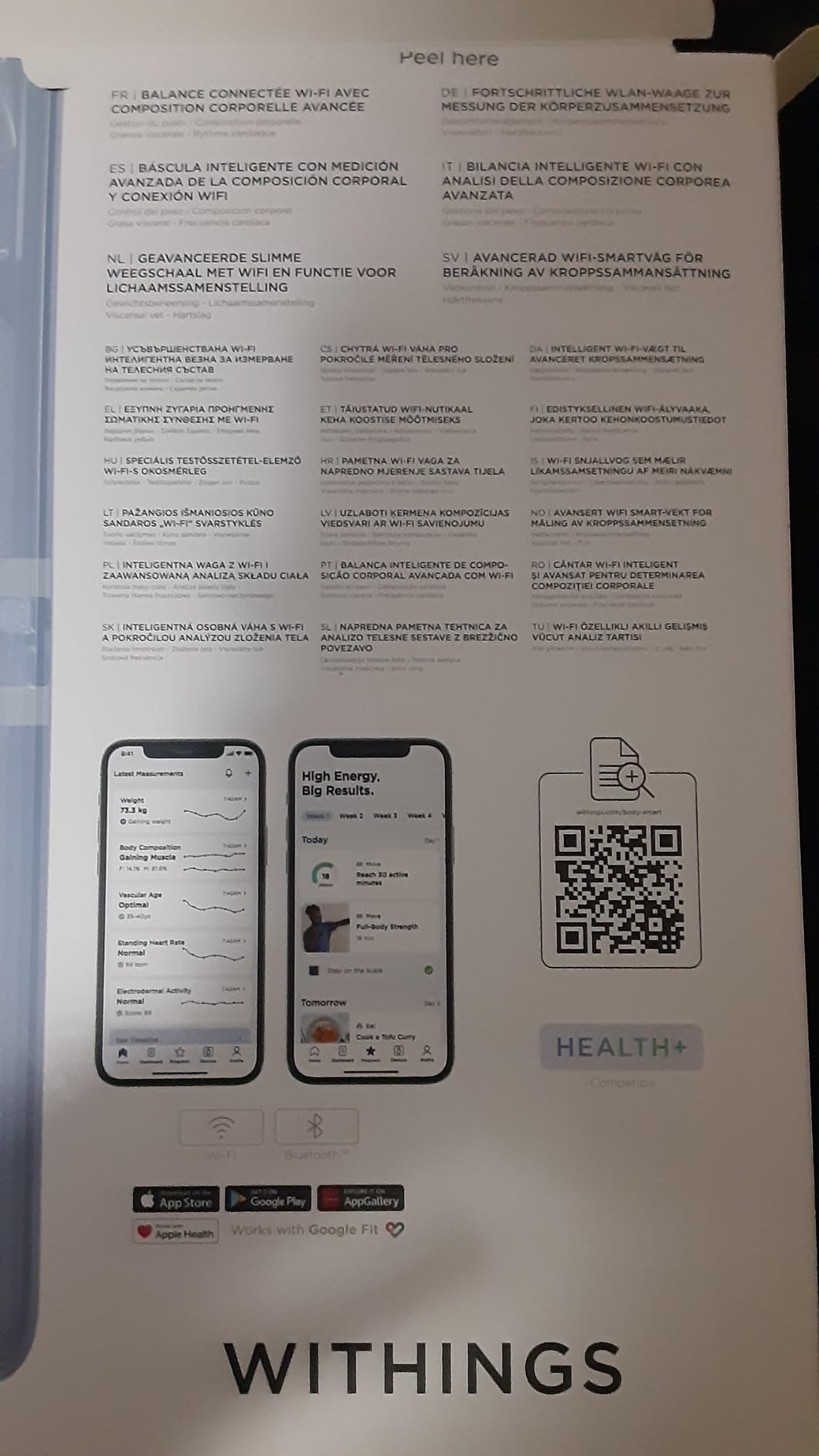 WITHINGS Body Comp WLAN Smart Scales with Full Body Analysis Including Fat Content, Muscle Mass, Bone Density, Visceral Fat, Digital Personal Scales/Body Fat Scales with Bluetooth customer photo 1