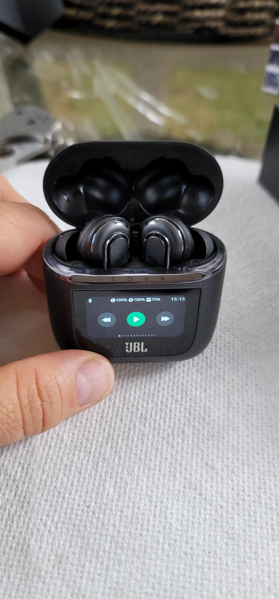 JBL Tour Pro 2 - Noise Cancelling Earbuds - Black | Smart Charging Case for seamless experience customer photo 2