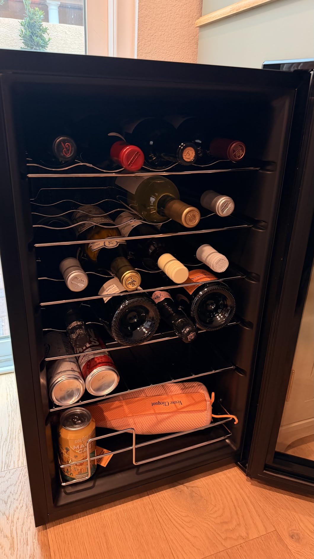 BODEGACOOLER 24 Bottle Wine Cooler, Wine Fridge for Office, Kitchen & Bar | Freestanding & Under Counter, 6 shelves, Fast Cooling Compressor, Digital Temp Control, Low Noise, UV-Protected Glass Door customer photo 1