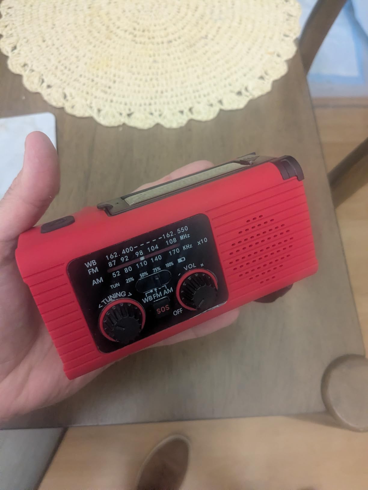 NITIGO Emergency Weather Radio, 4000mAh NOAA Weather Radio Solar Charging | Hand Crank Radio & USB Charged, Radios Portable Am Fm with LED Flashlight, Reading Lamp, SOS Alarm for Emergency Situation customer photo 1