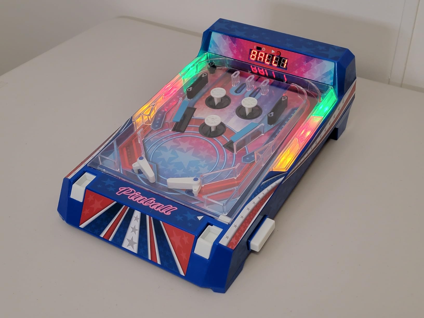 Merchant Ambassador Retro Arcade Electronic: Pinball - Tabletop Game, Vibrating Bumpers, LED Lights, Sound Effects, 1 Player, Ages 6+ customer photo 2