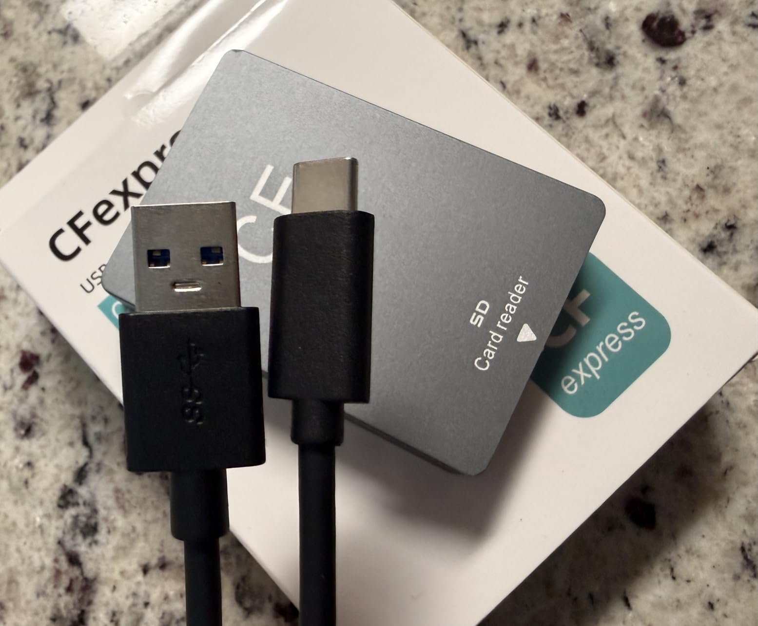 CFexpress Type A and SD Dual-Slot Memory Card Reader, 10Gbps USB 3.2 Gen 2 Type A CFexpress Adapter Memory Card Reader with USB C to USB C/USB A Cable,Compatible with Windows/Mac/Linux/Android customer photo 1