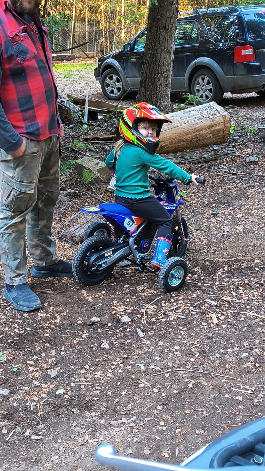 Dirt Bike Training Wheels for PW50, MX125 & CRF50 | Universal Fit 50cc 49cc Kids Dirt Bikes | Compatible with yamaha PW50/TTR50, razor MX125/MX350/MX400, honda CRF50 | Easy Install & 10-Year Warranty customer photo 2