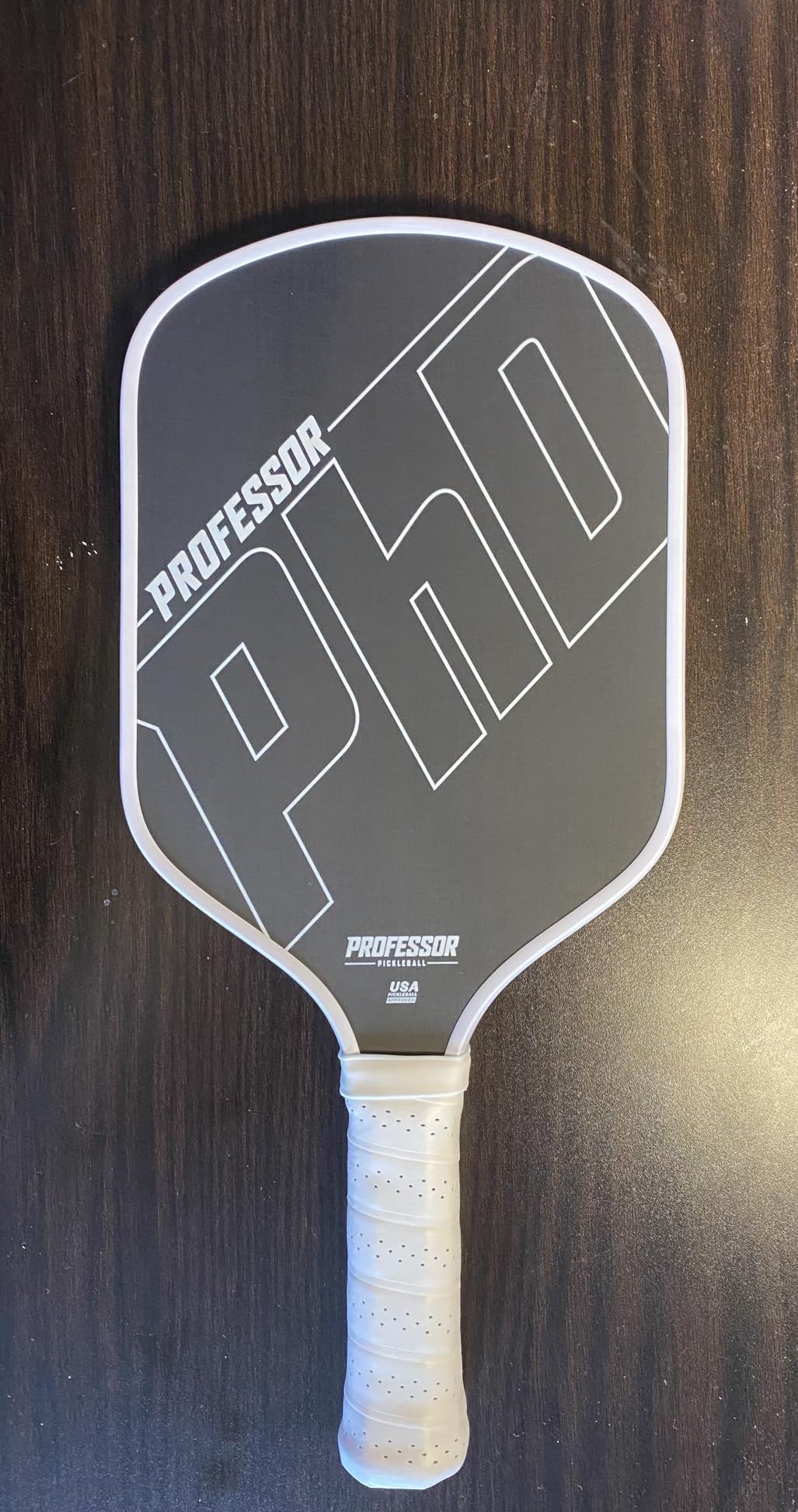 Professor PhD Raw Carbon Fiber Premium Pickleball Paddle Racket - USA Pickleball Approved - Honeycomb Core - Power & Control customer photo 1