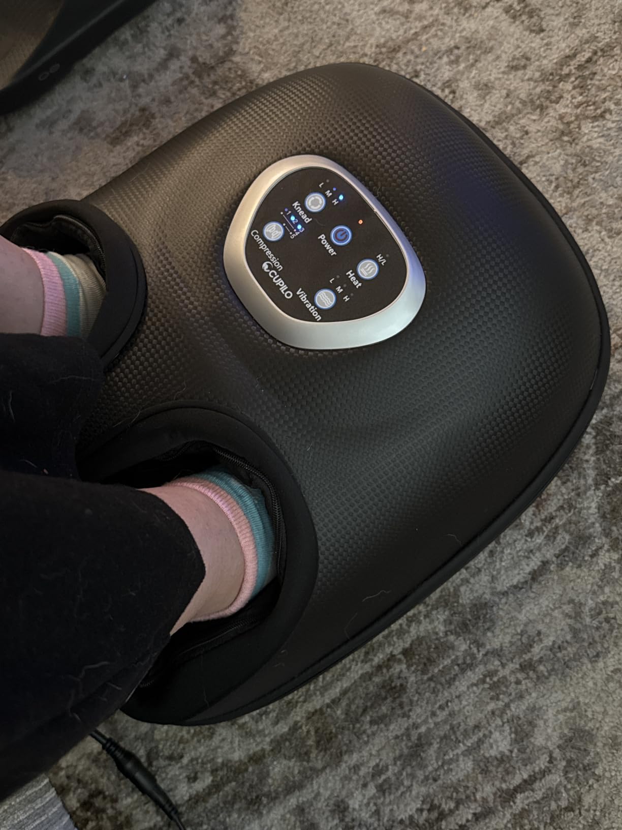 CuPiLo Foot Massager 2026 Upgraded FSA Eligible HSA, Birthday Gifts for Women | 5 Levels Compression & Vibration Massage for Plantar Fasciitis Relief, Heat & 3 Kneading, NTC Temperature Control customer photo 1