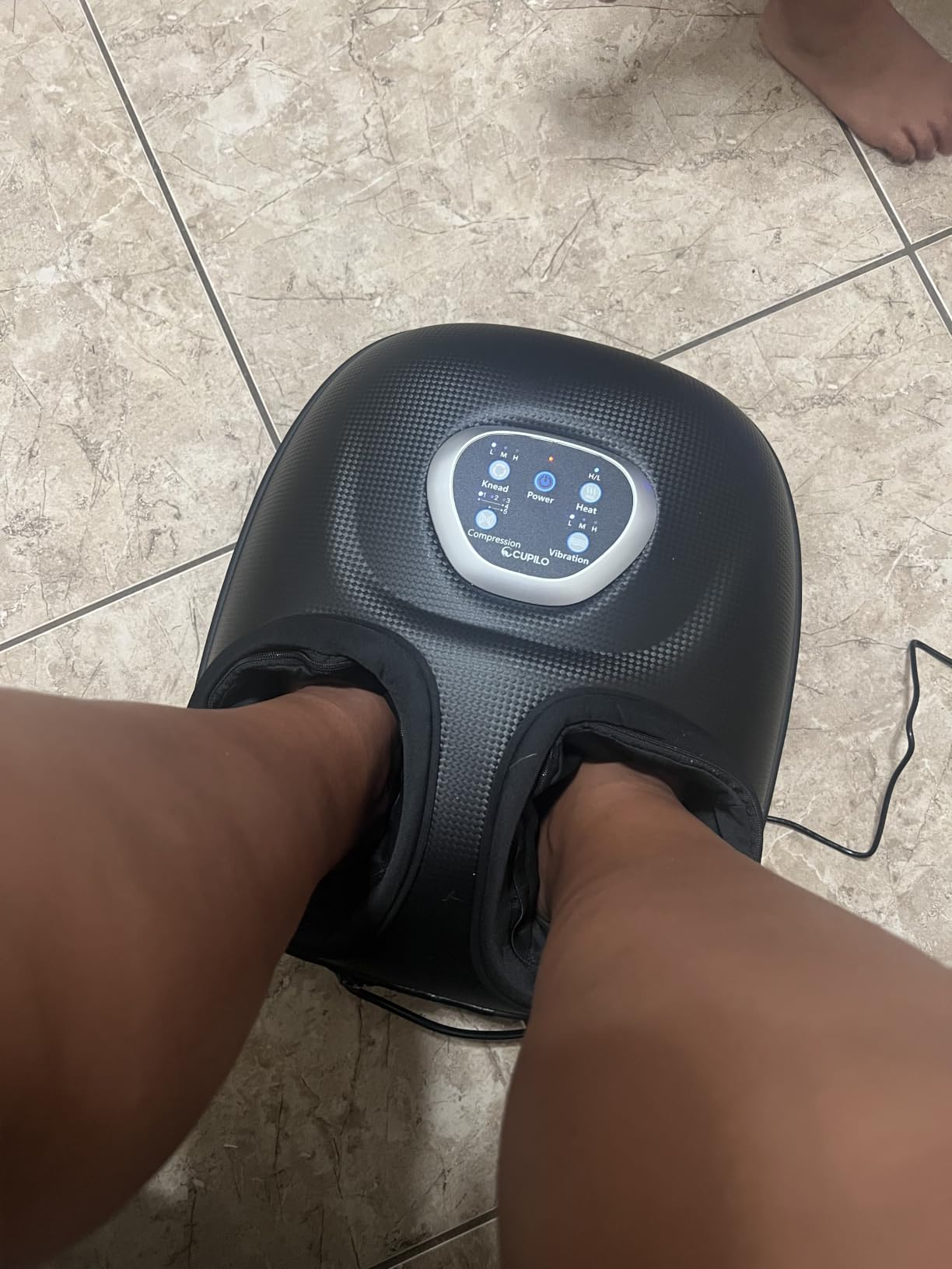 CuPiLo Foot Massager 2026 Upgraded FSA Eligible HSA, Birthday Gifts for Women | 5 Levels Compression & Vibration Massage for Plantar Fasciitis Relief, Heat & 3 Kneading, NTC Temperature Control customer photo 2