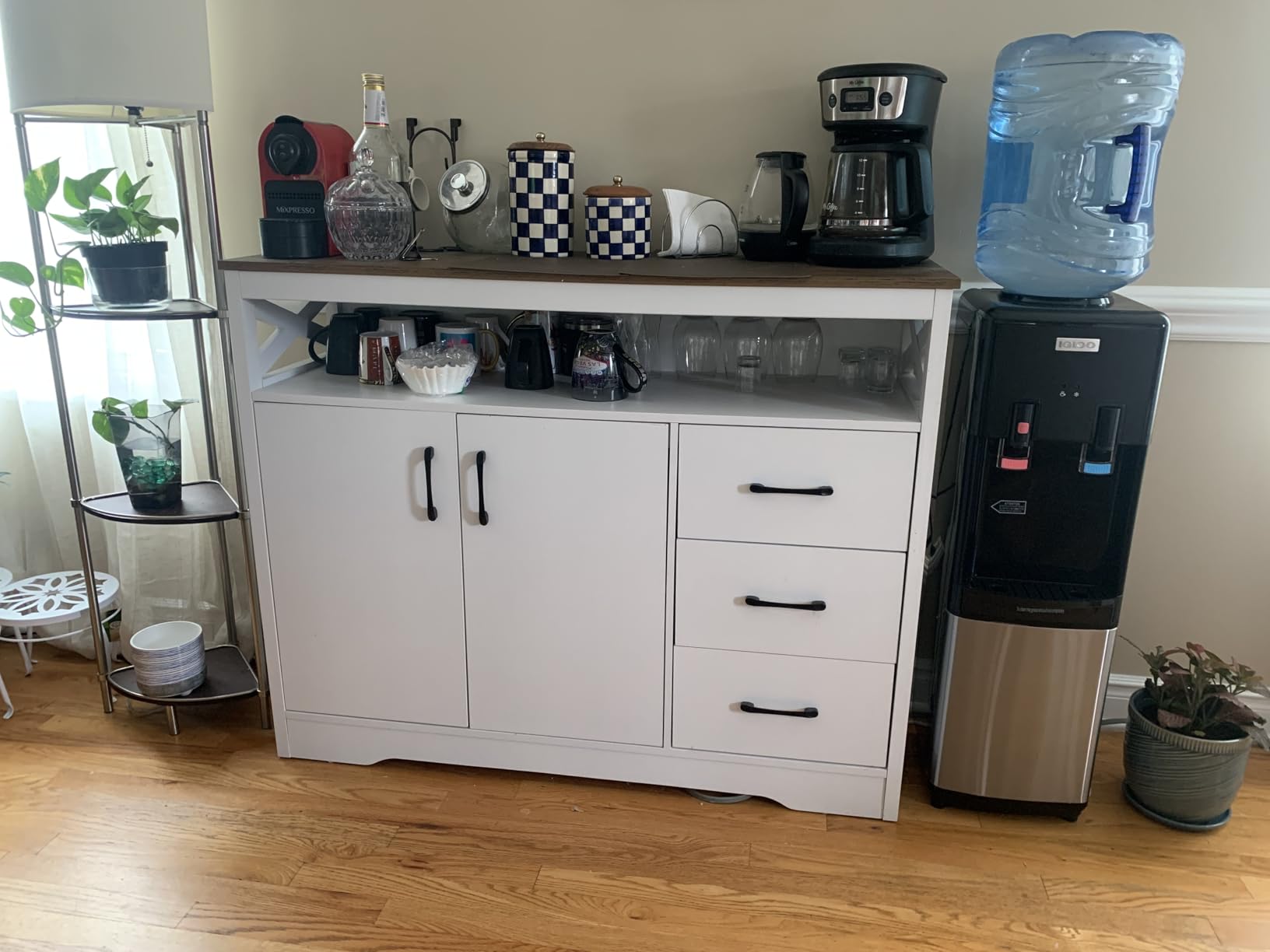 Igloo Top Loading Water Cooler with Removable Tray & Energy-Saving Features - Water Tower with Hot, Cold Temperature Settings - Water Dispenser Fits 3 & 5-Gallon Jugs with Child Safety Lock - Stainless customer photo 2
