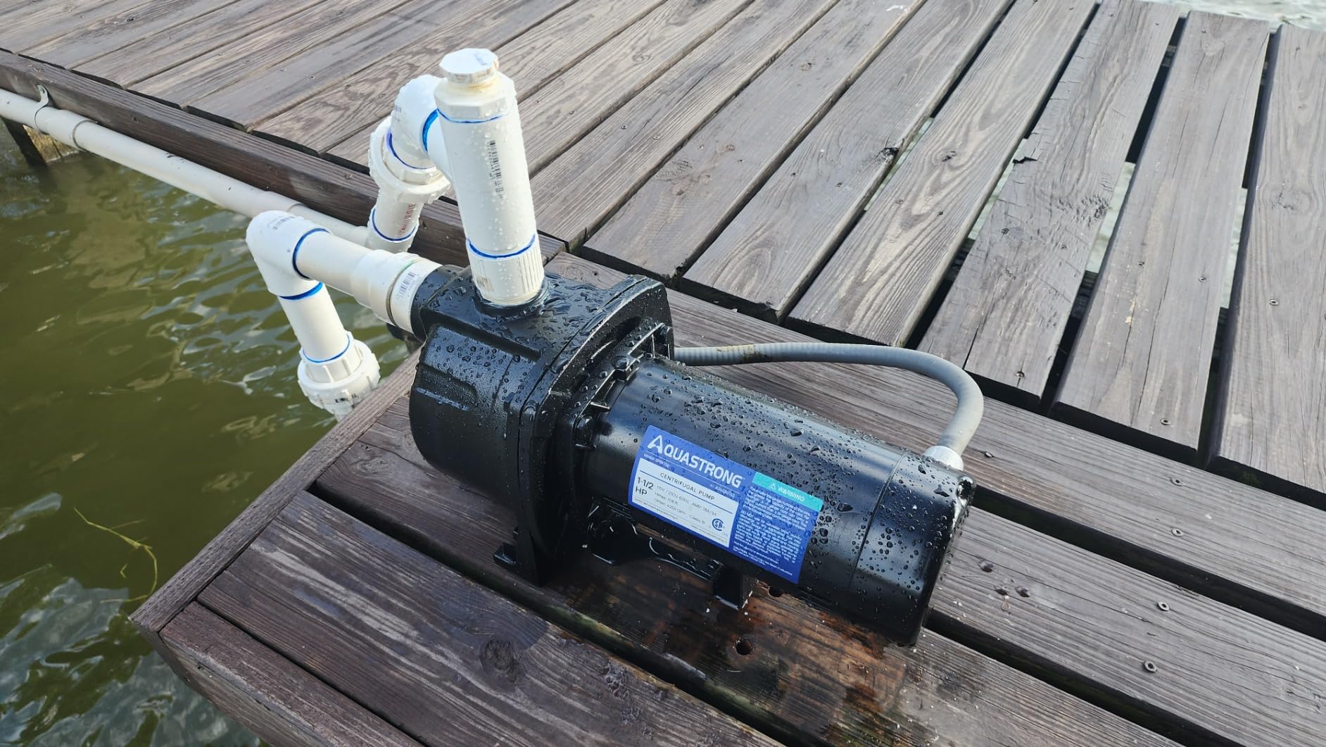 AQUASTRONG 1.5 HP Shallow Well Jet/Centrifugal Pump, 4250 GPH, 115/230V, Durable Cast Iron Booster Pump for Lawn Sprinkler, Garden Irrigation customer photo 1