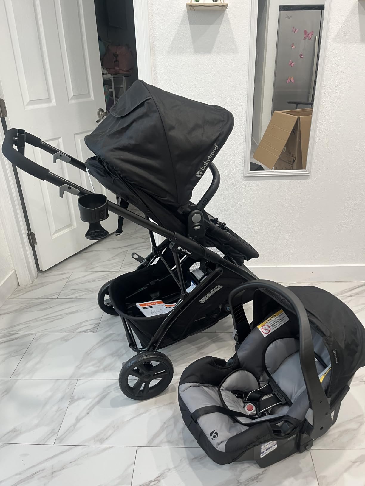 Baby Trend Passport® Switch 6-in-1 Modular Stroller Travel System with EZ-Lift™ Plus Infant Car Seat, Dash Black customer photo 1