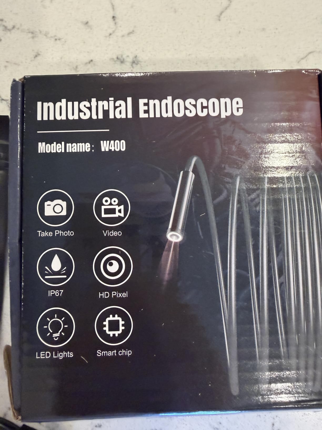 Endoscope Camera with Light, 1920P HD Borescope Tools with 8 Adjustable LED Lights, Endoscope with Semi-Rigid Snake Camera, IP67 Waterproof Inspection Borescope for iOS and Android-16.4ft Dual-Lens customer photo 2