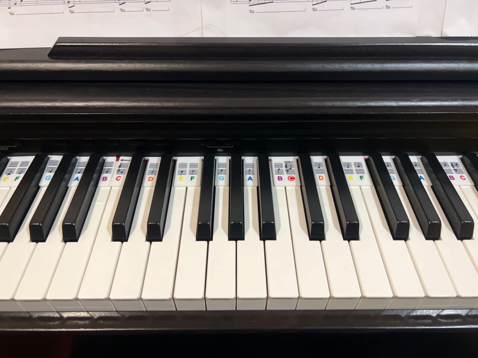 Donner DDP-400 Digital Piano with 88 Key Progressive Weighted Keyboard, Premium Upright Piano Keyboard for Professional, Bundle with Headphone, Bluetooth, Record, 138 Tones, 100 Rhythms, LCD, Brown customer photo 1