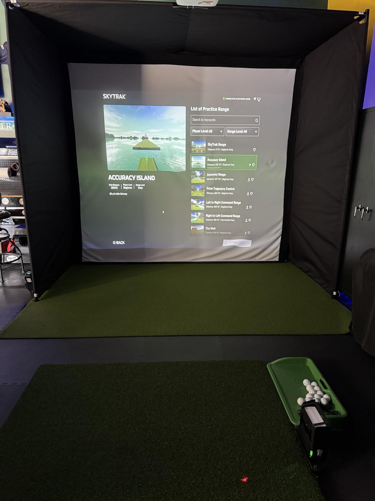 SkyTrak Golf Simulator Studio Pro Package Launch Monitor, Metal Protective Case, Enclosure, Simulator Software, Hitting Mat, Projector and Ball Tray - Improve Your Game from Home customer photo 1