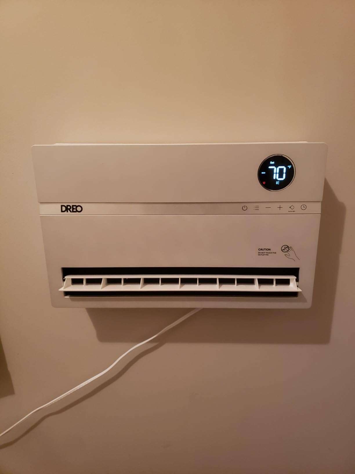 Dreo Smart Wall Heater, Electric Space Heater for Bedroom 1500W, 120° Vertical Oscillation, Adjustable Thermostat, Remote Control, 24H Timer, Easy-Mount Heater for Indoor Use, Works with Alexa, WH719S customer photo 1