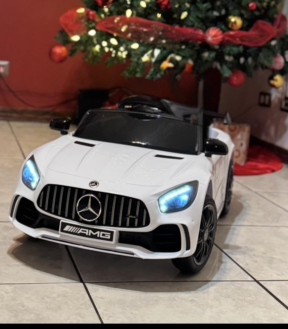 Winado 12V Licensed Mercedes Benz AMG GTR Kids Ride on Electric Car, Black | Electric Vehicle w/Parent Remote, Bluetooth, Wider Seat, LED Lights, Openable Doors, Smooth Start, 3 Speeds customer photo 2