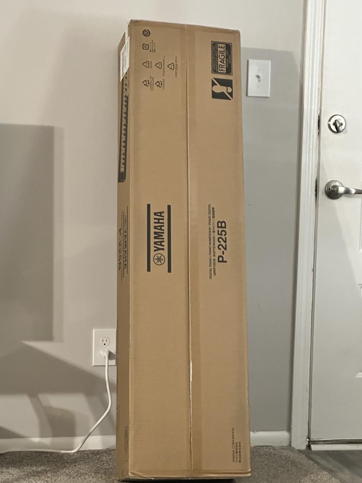 Yamaha P225 88-Key Digital Piano with Weighted Keys, Portable Design, Keyboard, Music Rest, Sustain Foot Switch, and Built-In Speakers, White (P225WH) customer photo 1