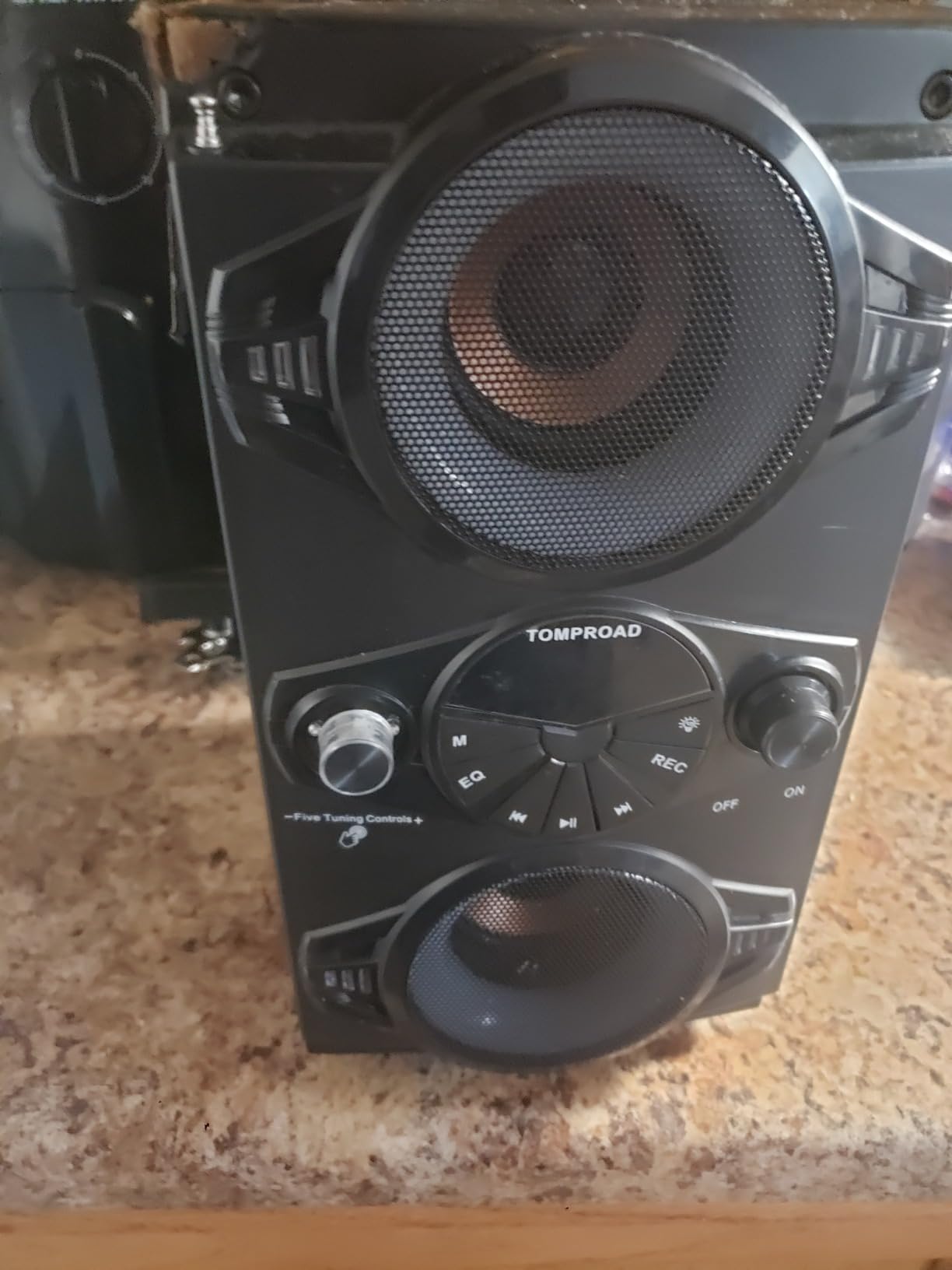 Bluetooth Speakers, 60W Portable Wireless Loud Outdoor Home Party Bluetooth Speaker with Subwoofer, FM Radio, LED Colorful Lights, Microphone, Remote and Big Powerful Stereo Deep Bass Sound Boombox customer photo 2