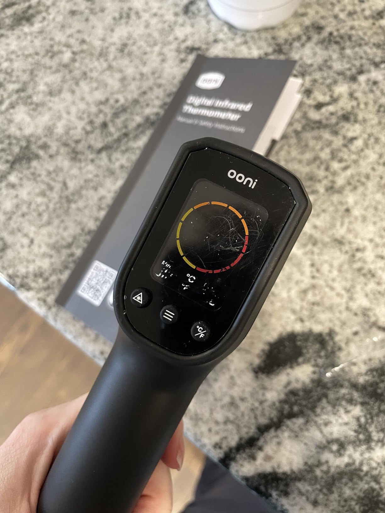Ooni Digital Infrared Thermometer Gun - Instand Read Digital Thermometer with LCD Display, for Indoor and Outdoor Cooking, Barbecue Laser Thermometer customer photo 2