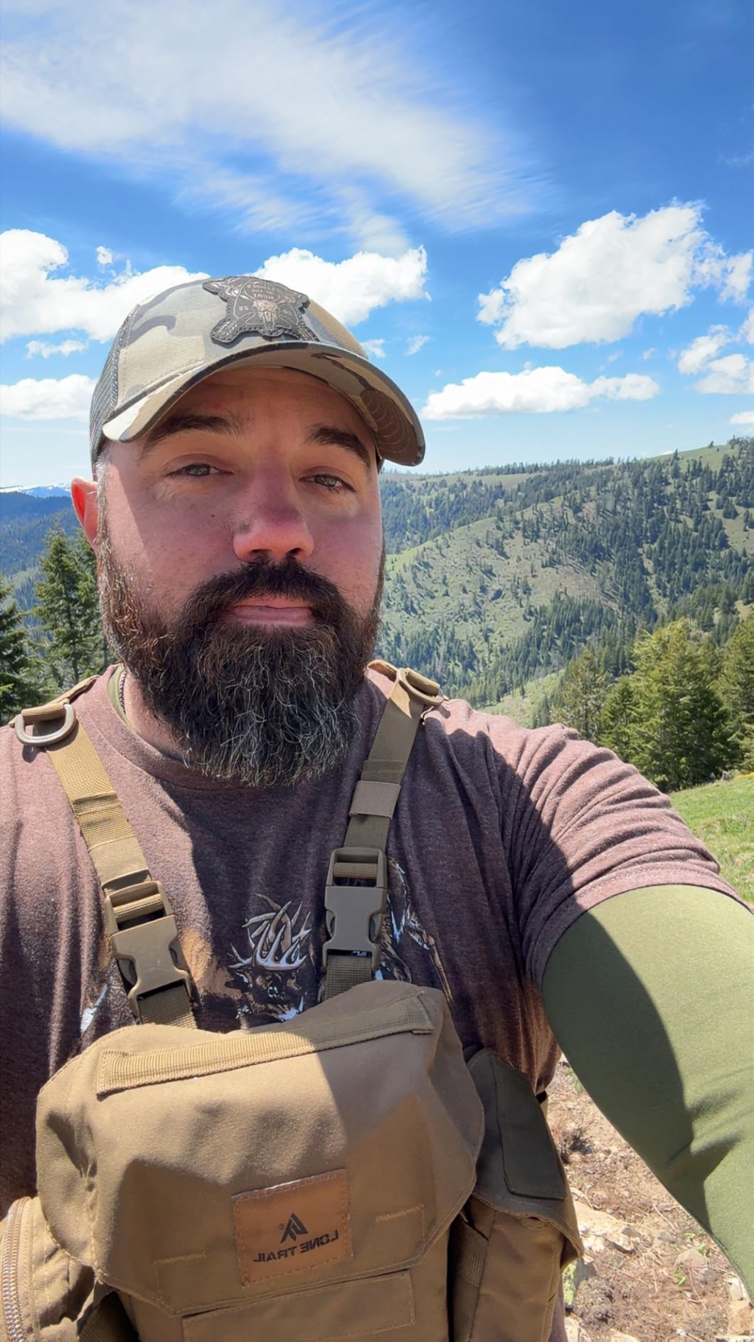 Binocular Harness Chest Pack - Bino Harness Hunting Chest Rig | Waterproof 500D Cordura case, silent magnetic closure, MOLLE rangefinder pouch, elk deer glassing customer photo 1