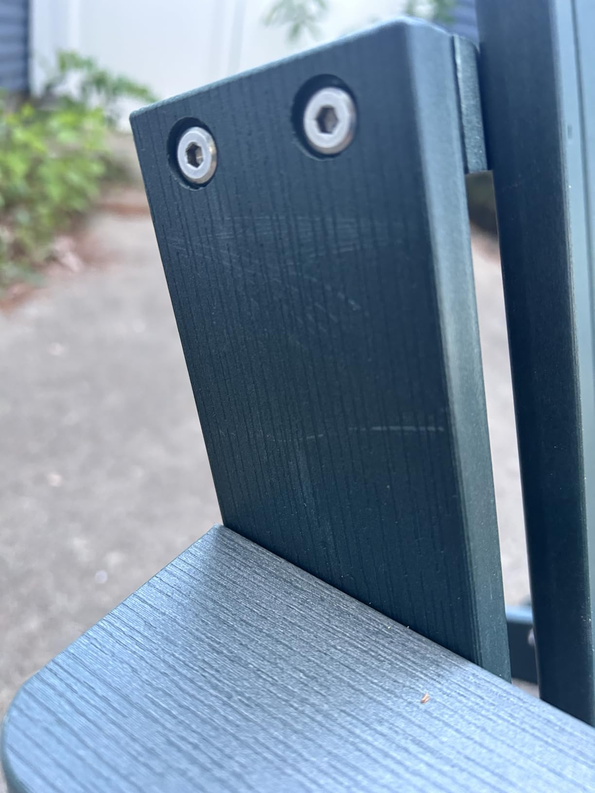 Folding Adirondack Chair Set of 4 with Cup Holder for Fire Pit-Blue | Foldable Adirondack Chairs for Patio Garden Outdoor, Weather Resistant Plastic Fire Pit Chair with Wood Texture, SGS Tested customer photo 1