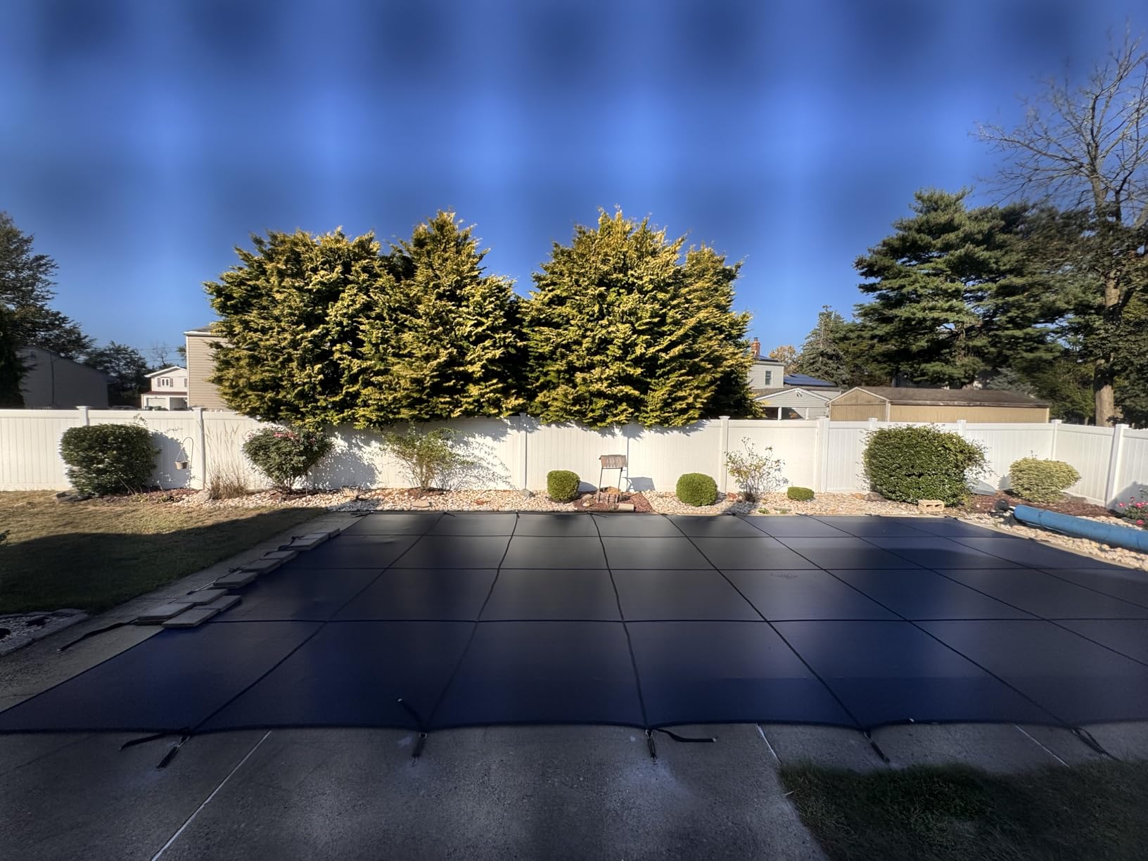 iCOVER Inground Pool Safety Cover, 16x32ft Rectangle Winter Safety Pool Cover for Inground Swimming Pools, Winter Pool Cover, Pool Covers for Inground Pools, Triple Stitched for High Strength, Blue customer photo 2