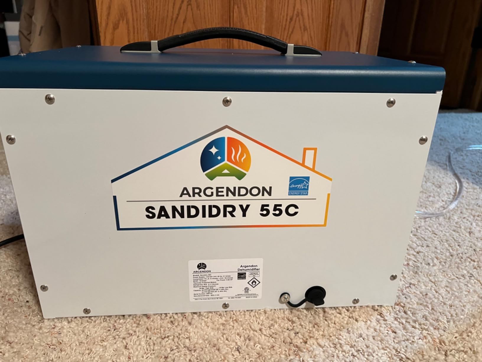 ARGENDON Dehumidifier for Crawlspace and Commercial 5-Year Limited Warranty | 70 PPD Dehumidifier for Water Damage Storage Up to 1000 Sq Ft, Drain Hose, Compact, Low Noise, Auto Defrost, Shield 35M customer photo 1
