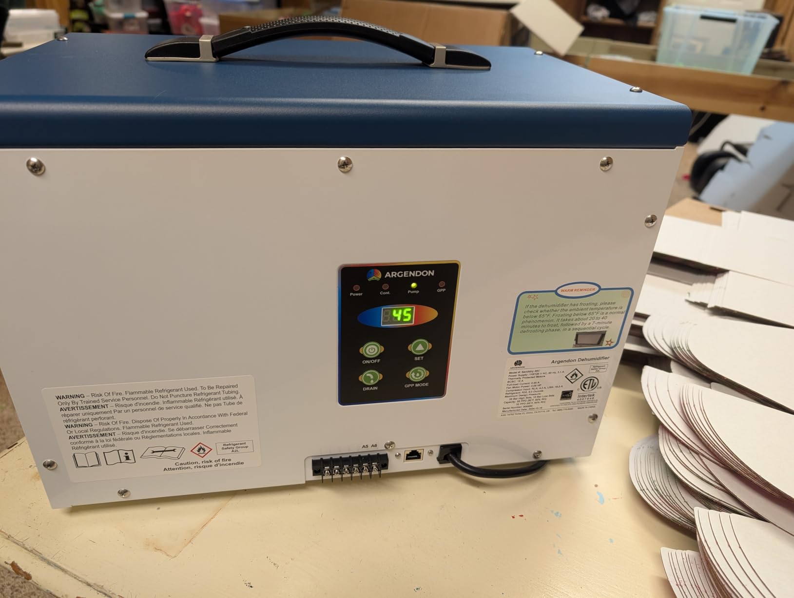 ARGENDON Dehumidifier for Crawlspace and Commercial 5-Year Limited Warranty | 70 PPD Dehumidifier for Water Damage Storage Up to 1000 Sq Ft, Drain Hose, Compact, Low Noise, Auto Defrost, Shield 35M customer photo 2
