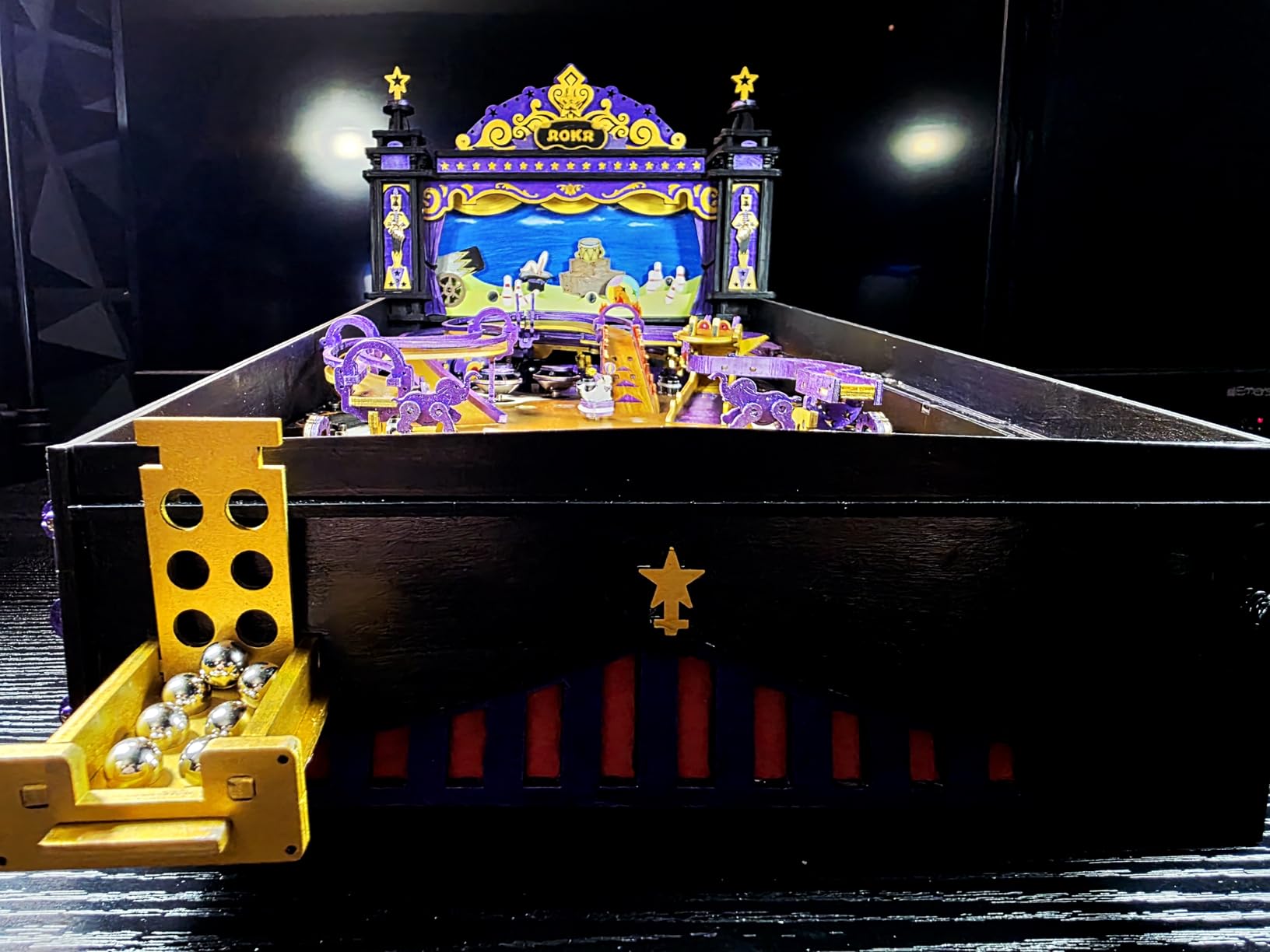 ROBOTIME Pinball Machine EG01 - Wooden Puzzles for Adults Miniature Pinball 3D Puzzle customer photo 1