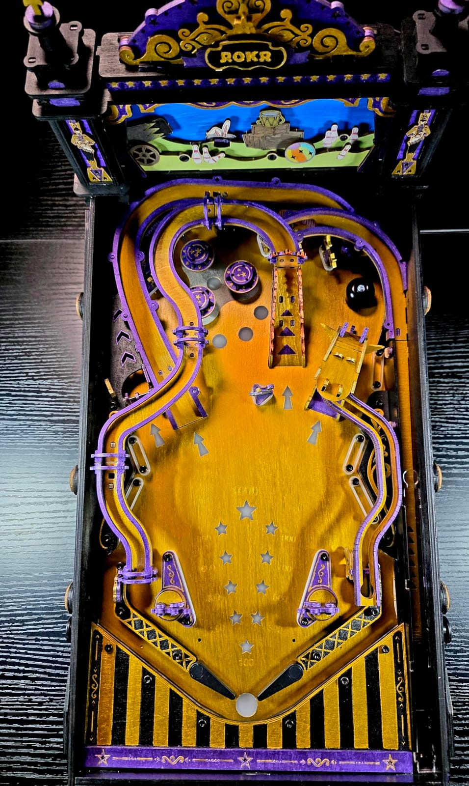 ROBOTIME Pinball Machine EG01 - Wooden Puzzles for Adults Miniature Pinball 3D Puzzle customer photo 2