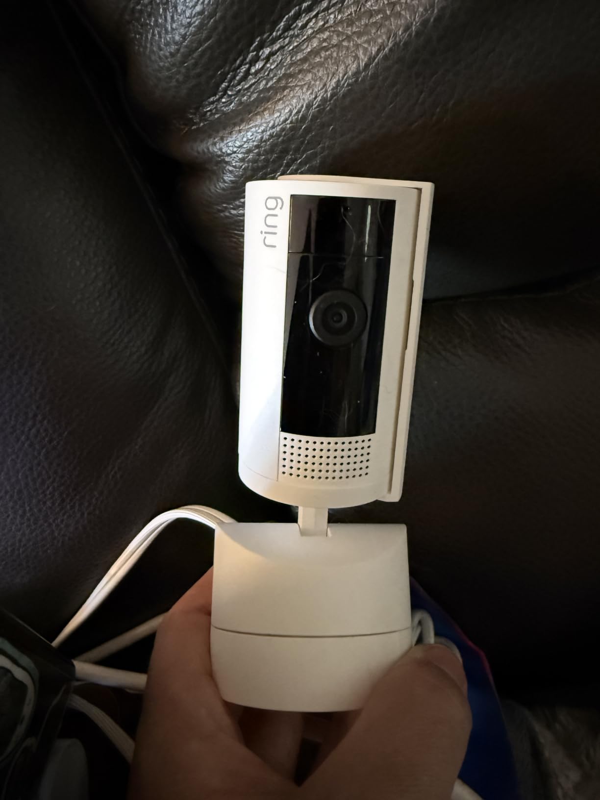Ring Pan-Tilt Indoor Cam (newest model), See all around your home or business with 360° pan coverage, HD video, plus Two-Way Talk, White customer photo 2