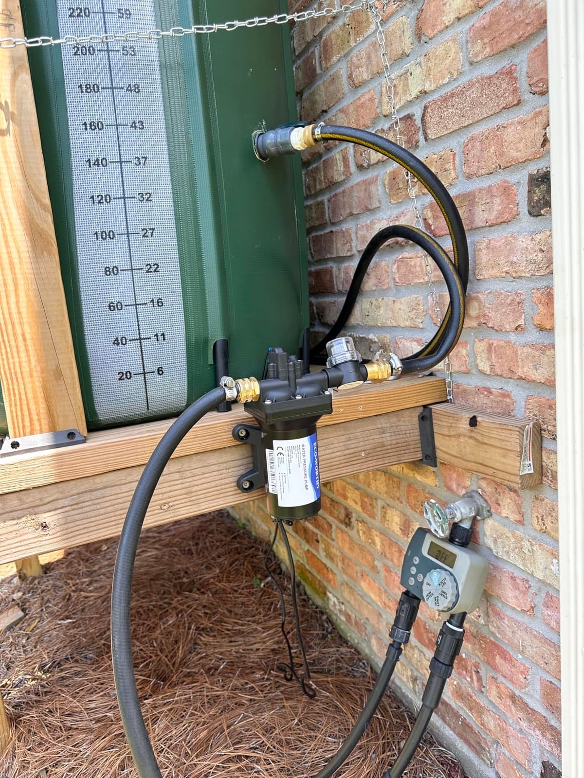 ECO-WORTHY 110V AC Fresh Transfer Diaphragm Water Pump On Demand 5.5GPM 70PSI High Pressure Water Booster Pump 110 Volt with Pressure Switch for Irrigation Garden Hose Sprinkler Home RV customer photo 2