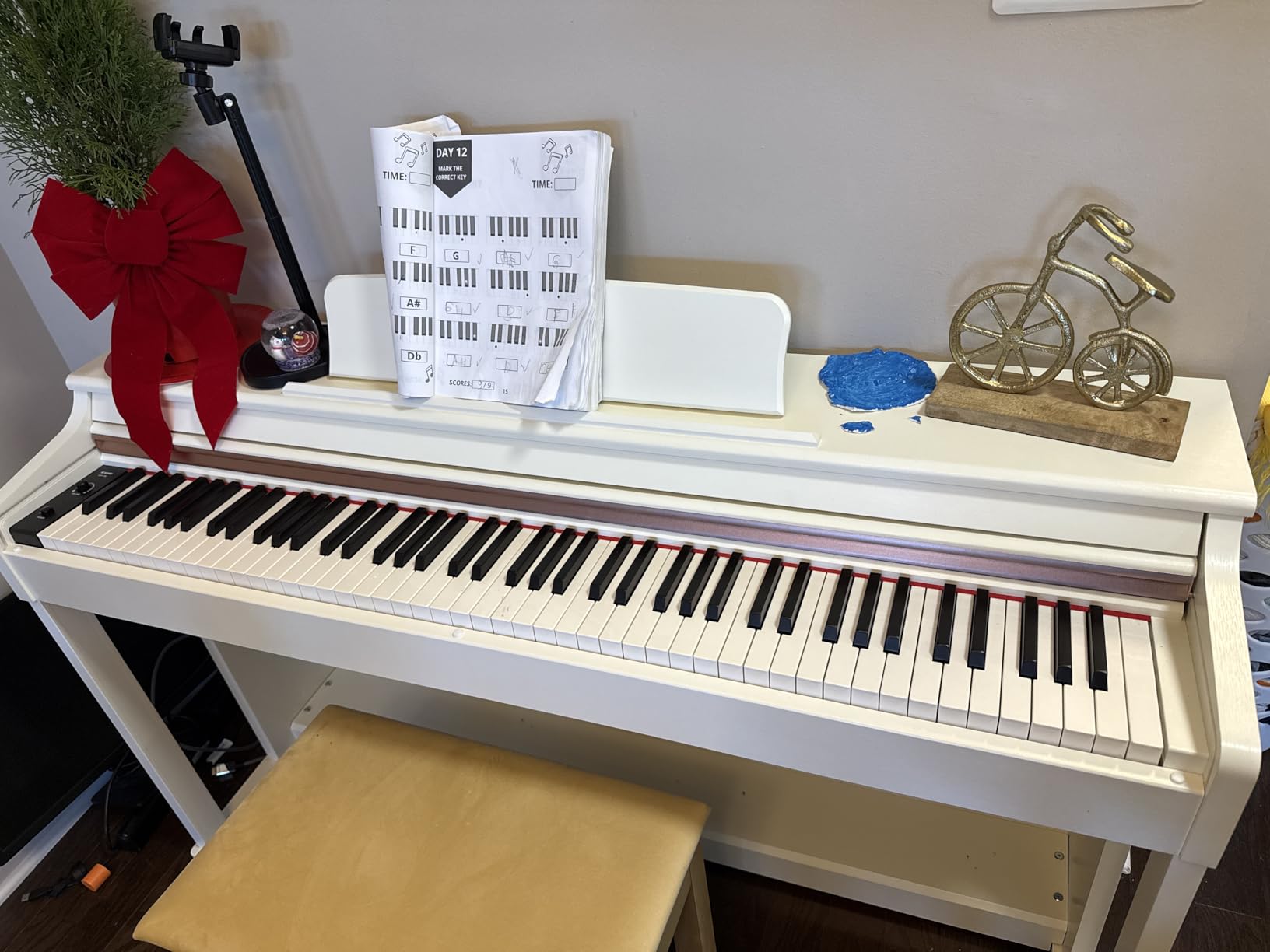 Donner Digital Piano with 88 Key Dynamic Graded Hammer Action Weighted Keyboard Piano, DDP-200 Upright Digital Piano for Professional with LCD Screen/5 Reverb/BT MIDI/Three Pedal customer photo 2
