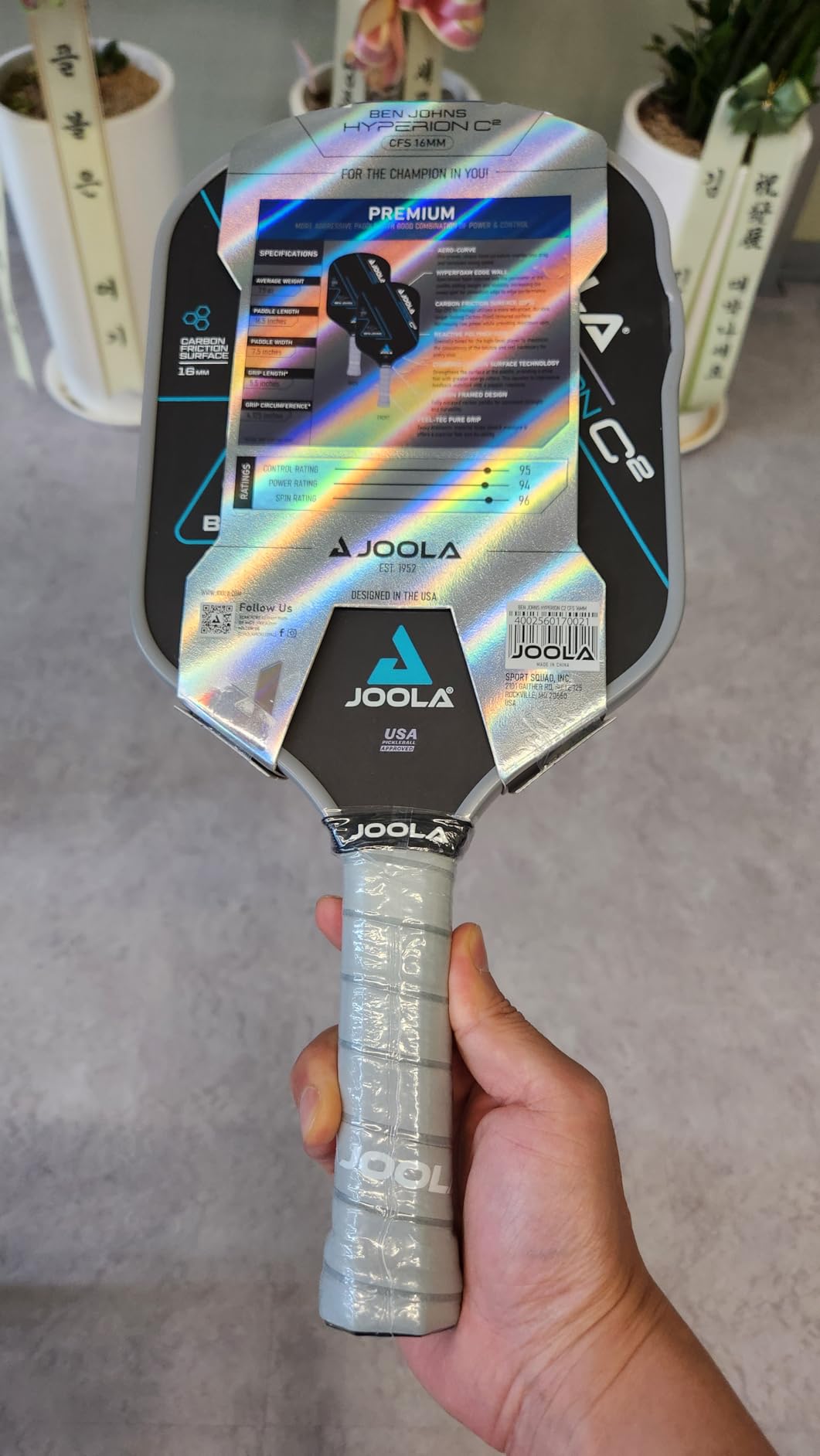 JOOLA Professional Pickleball Paddles - Charged Surface Technology for Power & Feel - Select Perseus or Hyperion Shape - Fully Encased Carbon Fiber - USAP Approved - Well Balanced w/Pop & Control customer photo 2