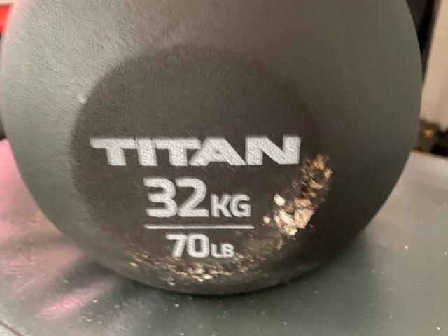Titan Fitness Cast Iron Kettlebell, Single Piece Casting, KG and LB Markings, Full Body Workout customer photo 1